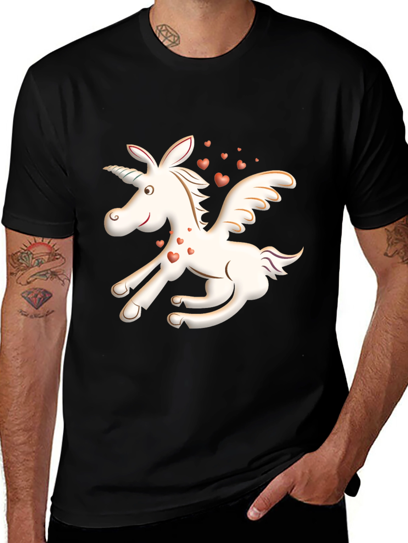 Variant 26 of Unicorn Heart Winged T-Shirt