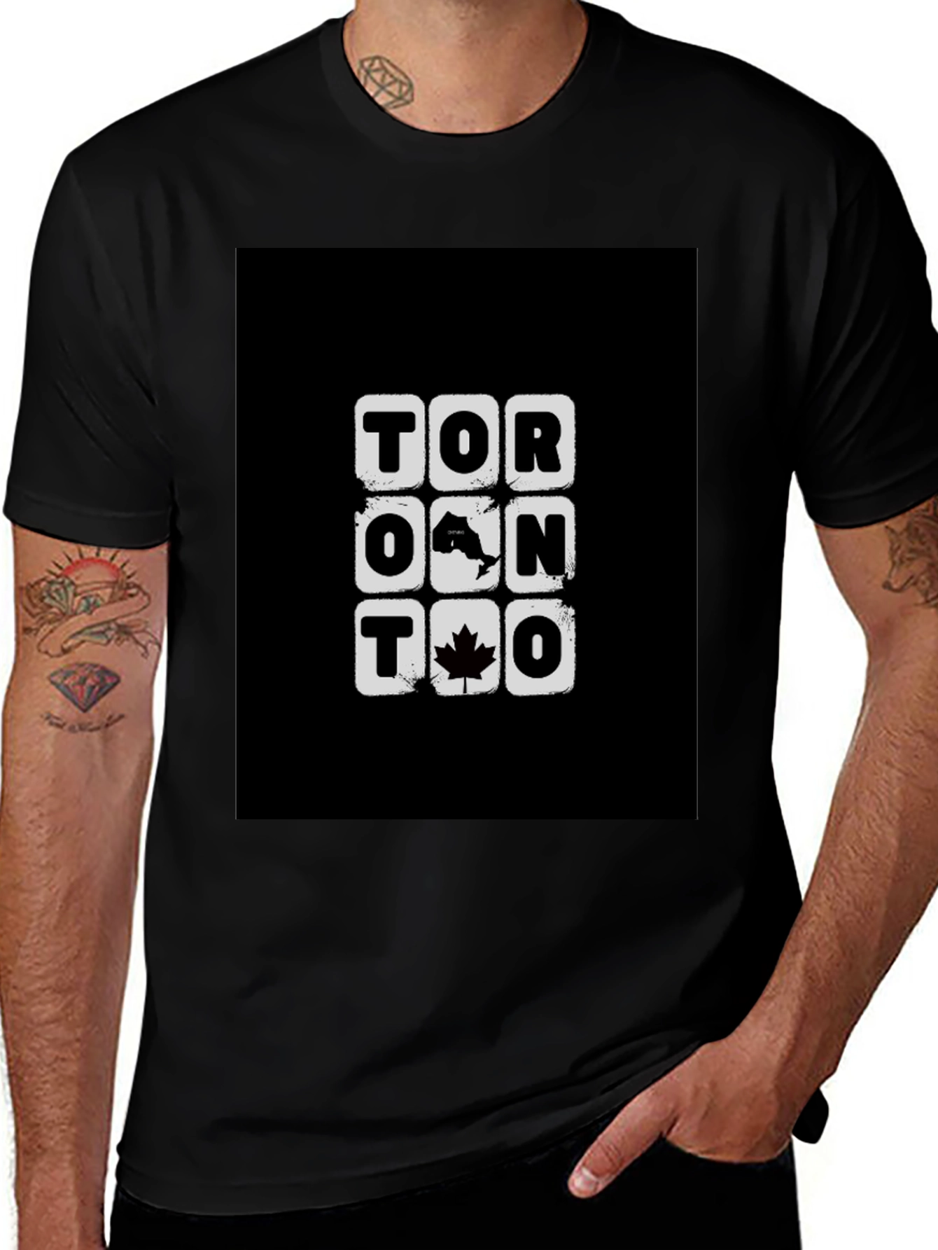 Toronto Graphic Print Black T-Shirt