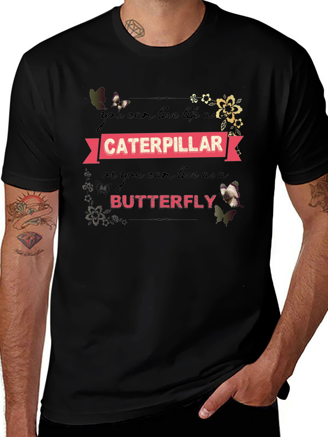 Variant 22 of Caterpillar Butterfly Graphic T-Shirt