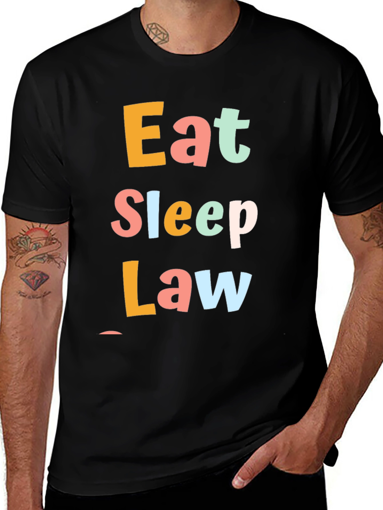 Variant 6 of Eat Sleep Law T-Shirt - Funny Lawyer Gift