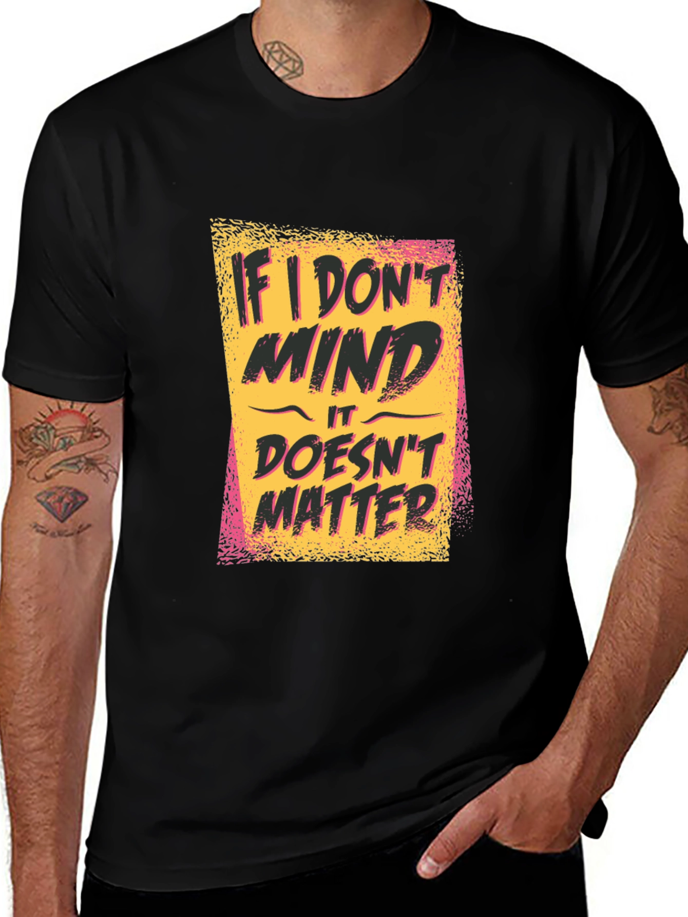 Variant 9 of Mind Doesn't Matter Graphic Tee - Black Casual T-Shirt