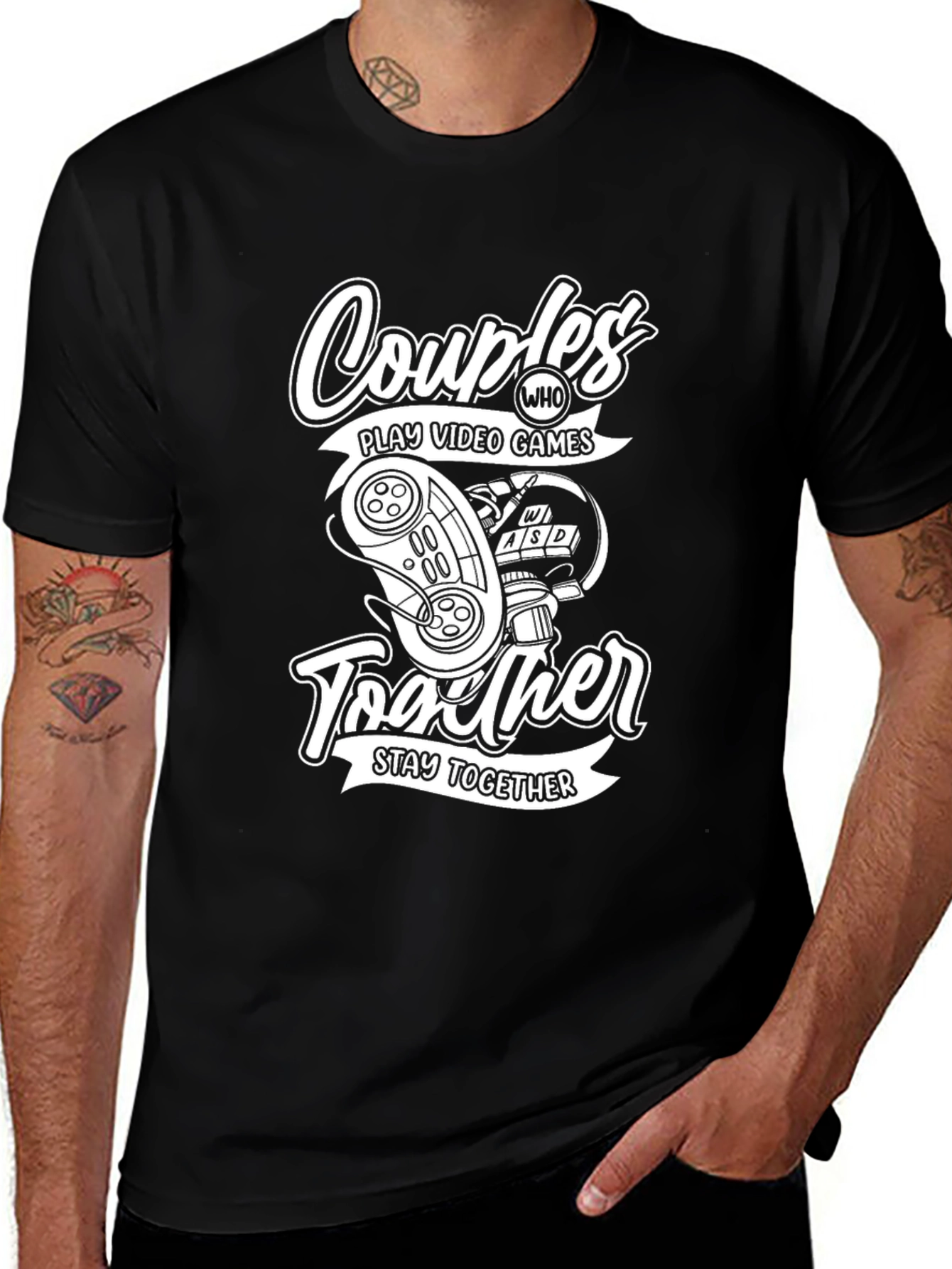 Variant 26 of Couples Who Play Video Games T-Shirt
