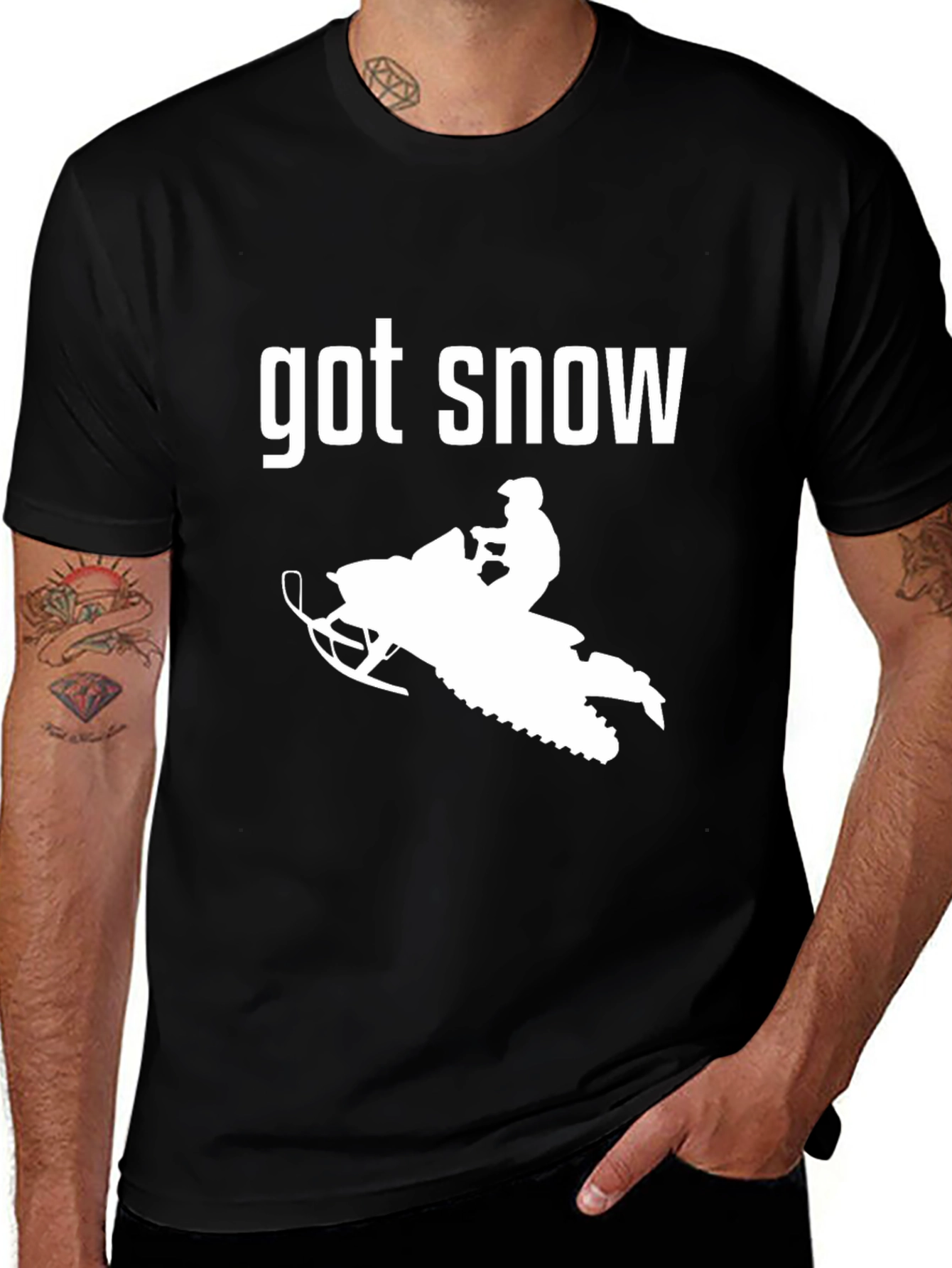 Variant 25 of Got Snow T-Shirt - Snowmobile Rider Design