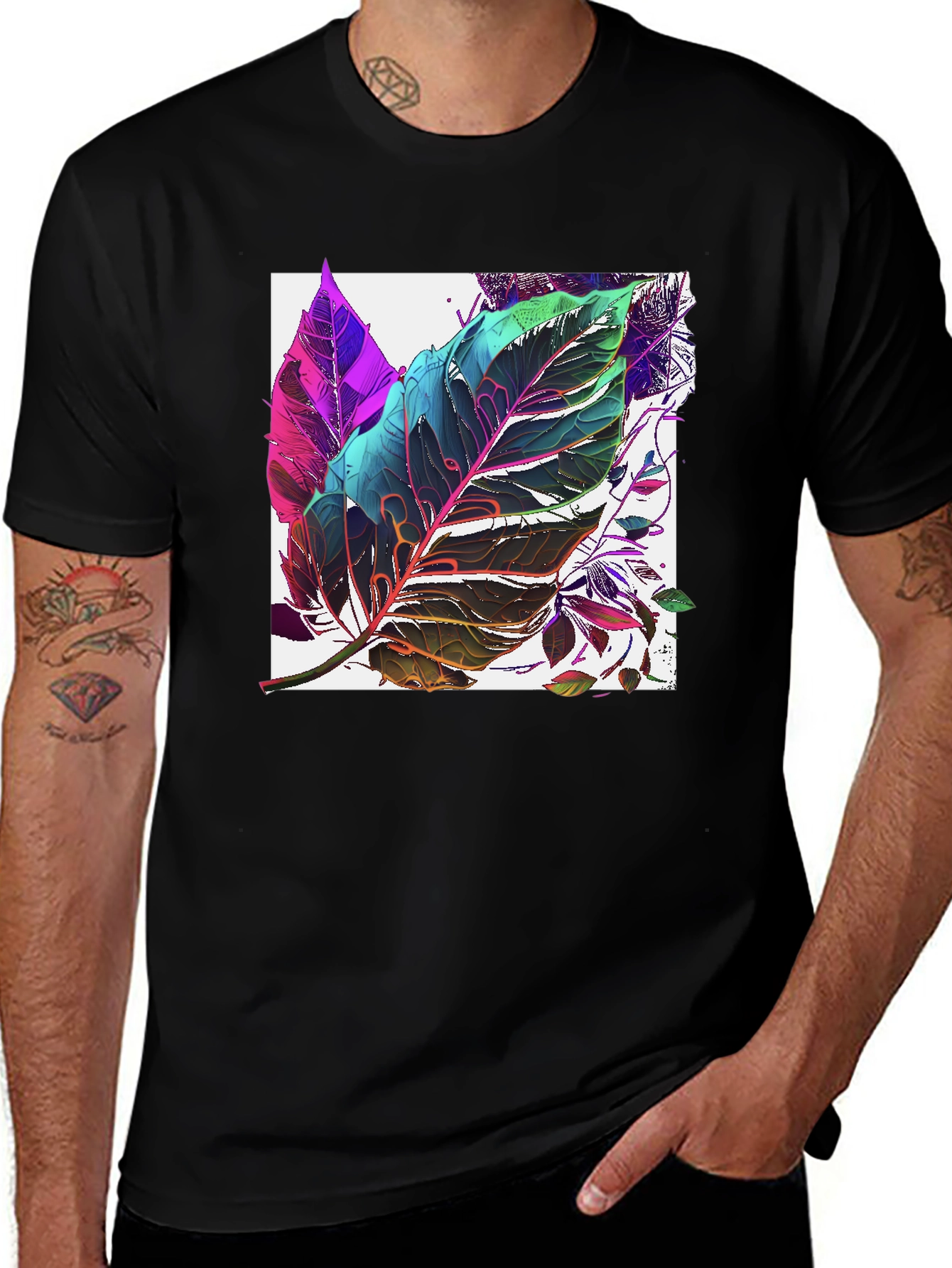 Variant 27 of Bold Leaf Graphic Tee - Unique Style