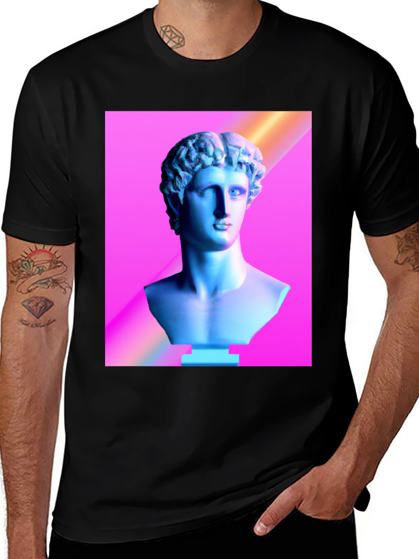 Variant 22 of Vaporwave Bust T-Shirt - Retro Style