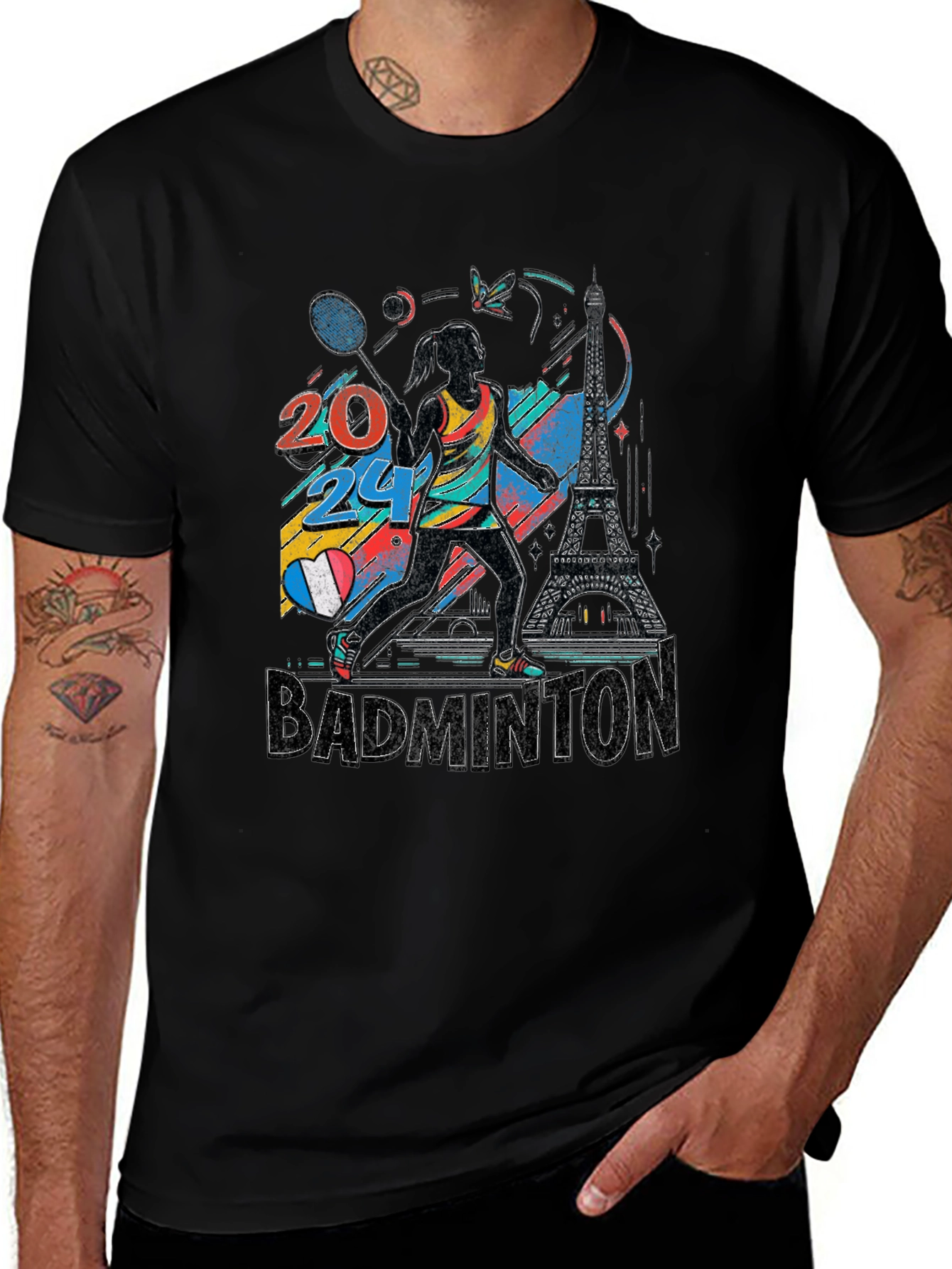 Variant 29 of Paris 2024 Badminton T-Shirt