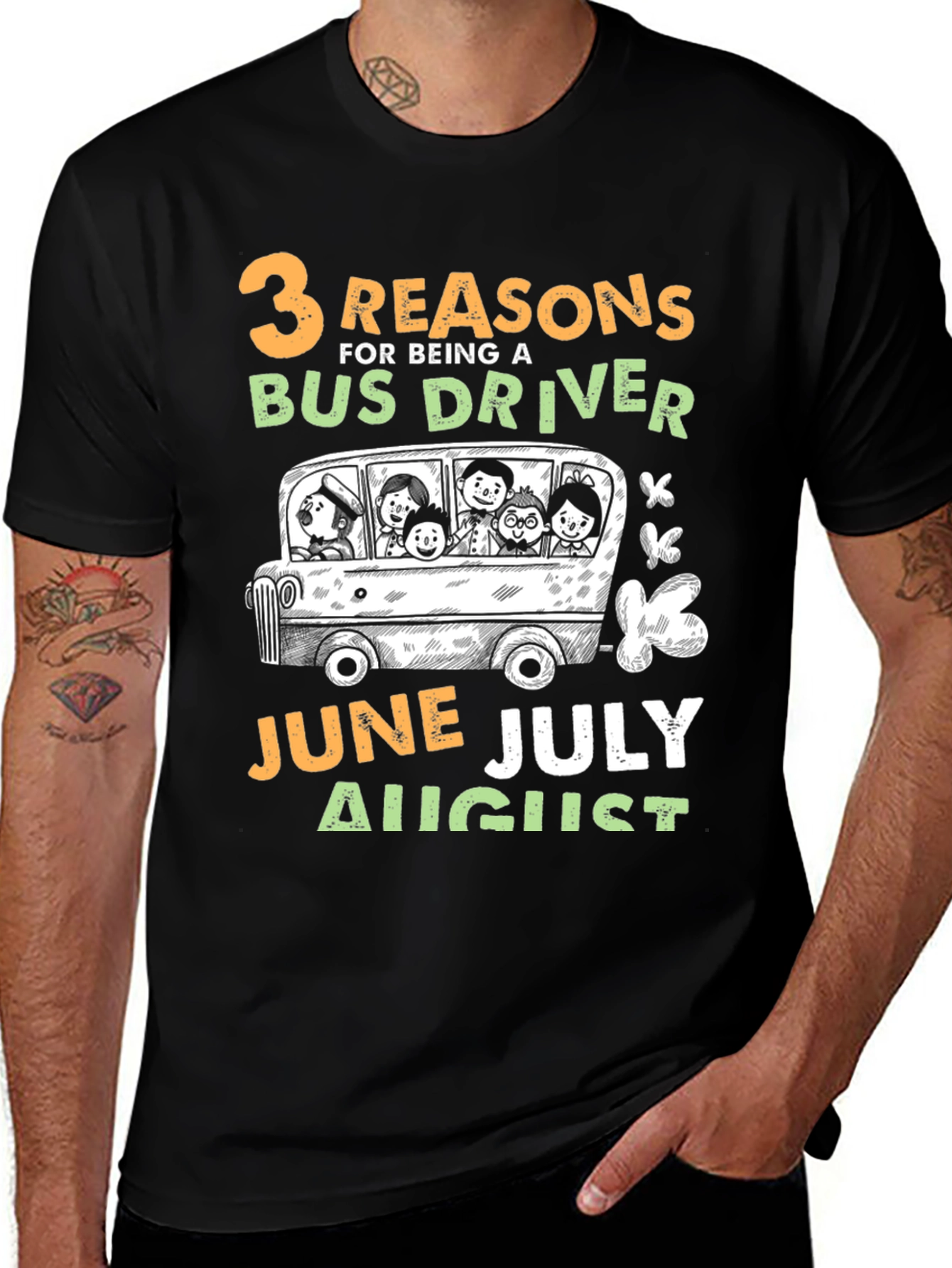 Variant 11 of 3 Reasons Bus Driver T-Shirt Summer Months