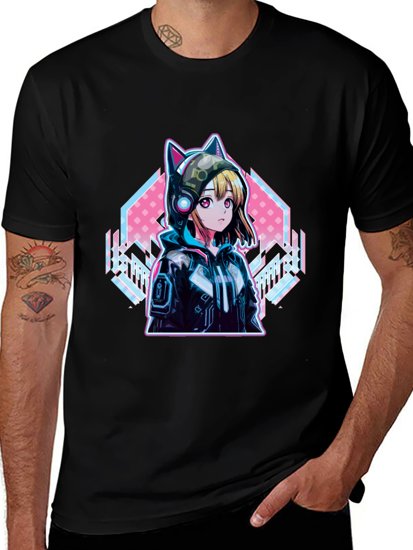 Variant 21 of Anime Cat Ear Hoodie T-Shirt