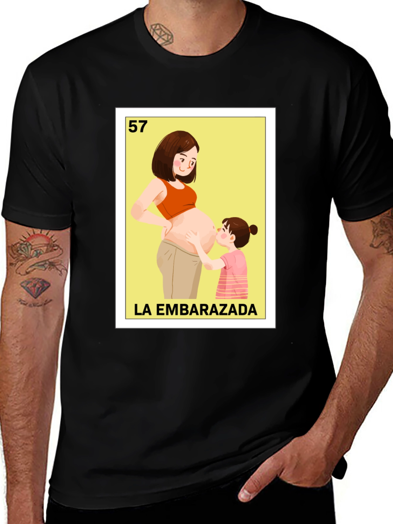 Variant 6 of Embarazada T-Shirt - Cute Cartoon Graphic Tee