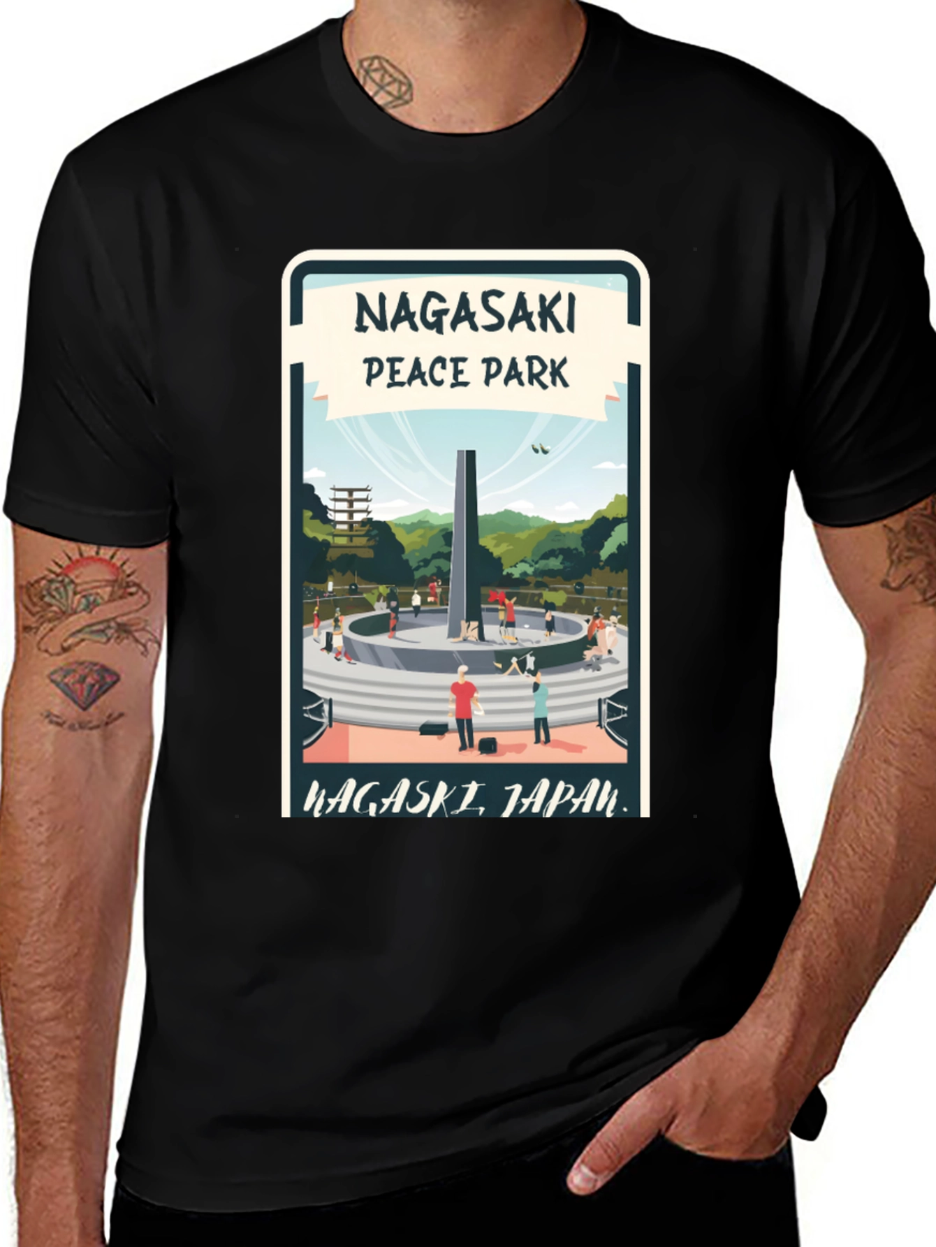 Nagasaki Peace Park Graphic T-Shirt