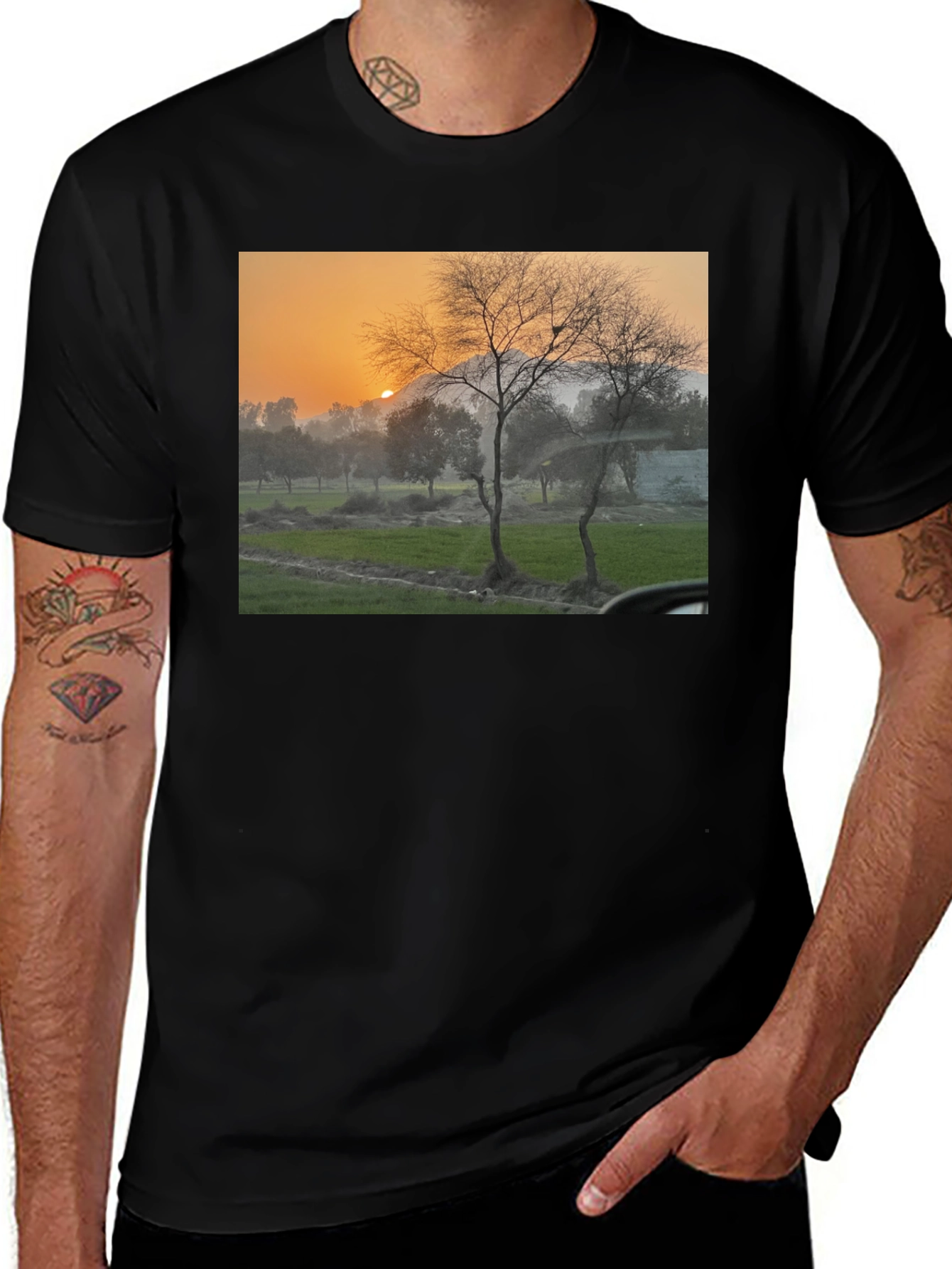 Variant 4 of Nature Scene Black T-Shirt