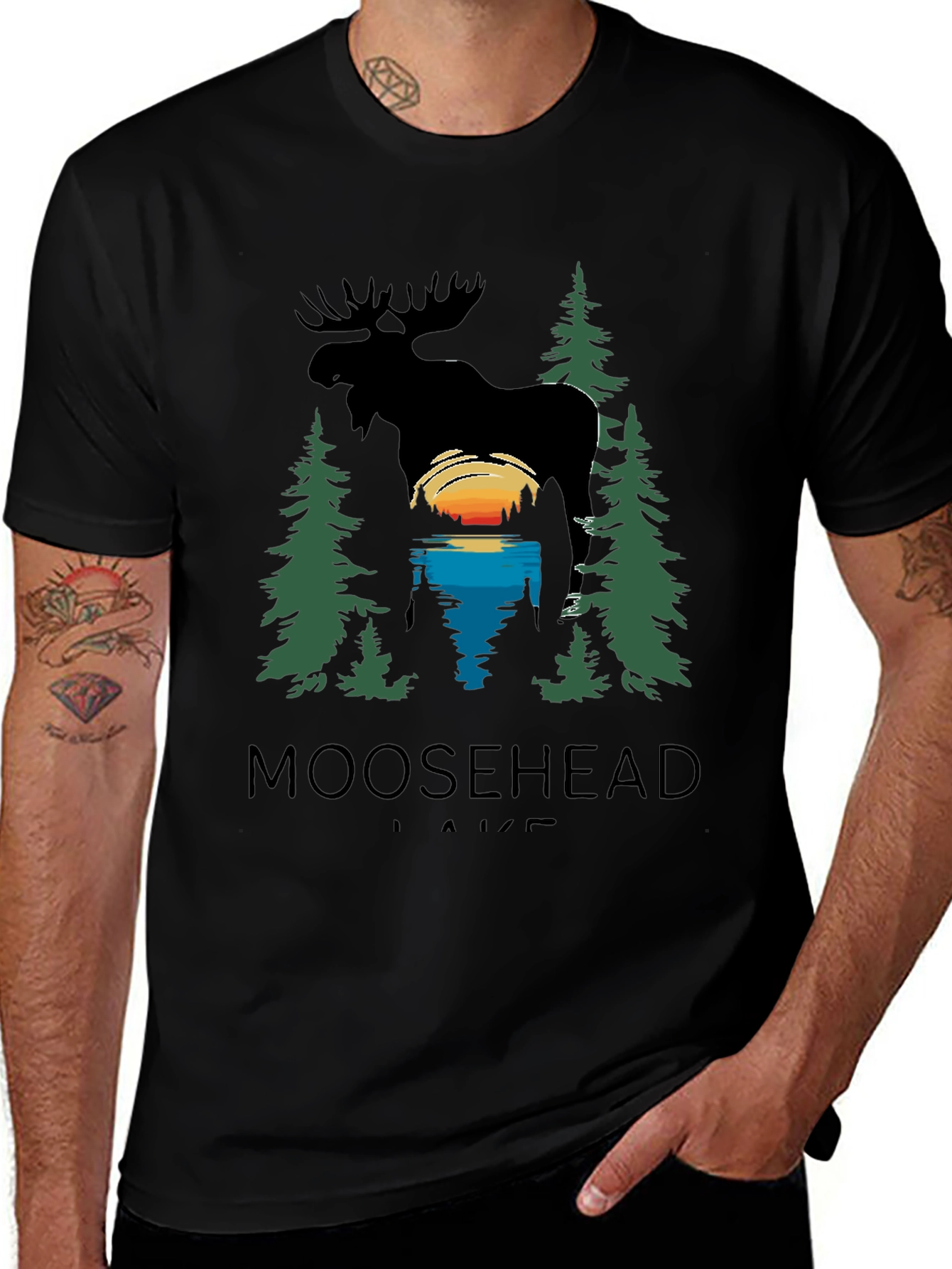 Moosehead Lake Graphic T-Shirt - Nature Scene Tee