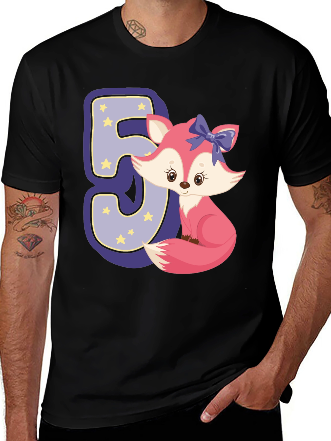 Variant 19 of Cute Fox 5th Birthday T-Shirt