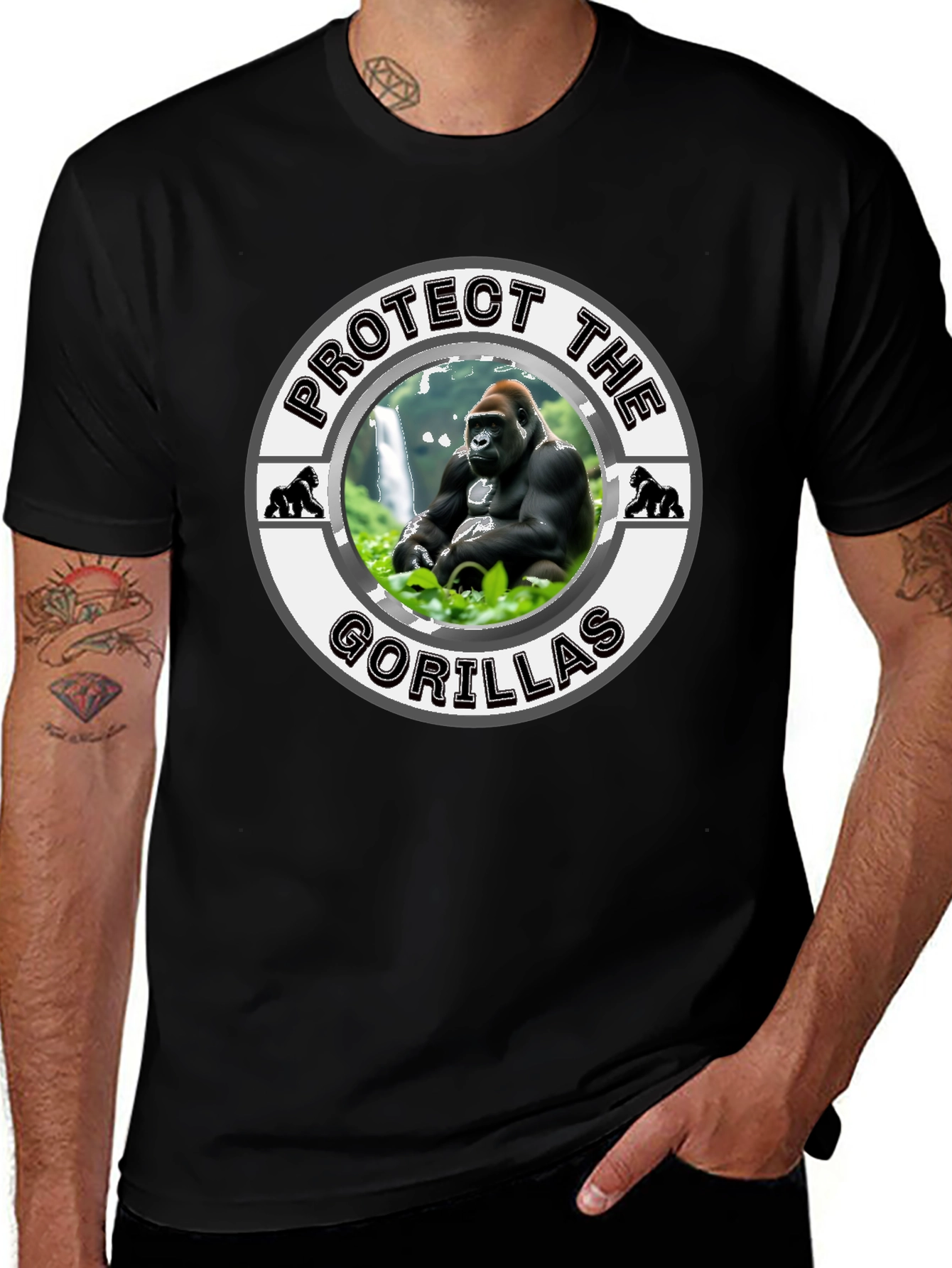 Variant 13 of Protect the Gorillas Graphic T-Shirt