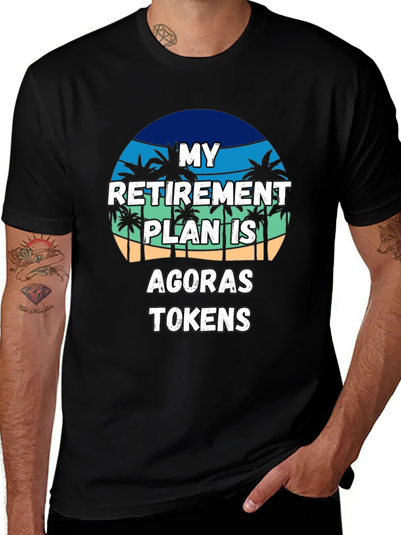 My Retirement Plan Agoras Tokens Black T-Shirt