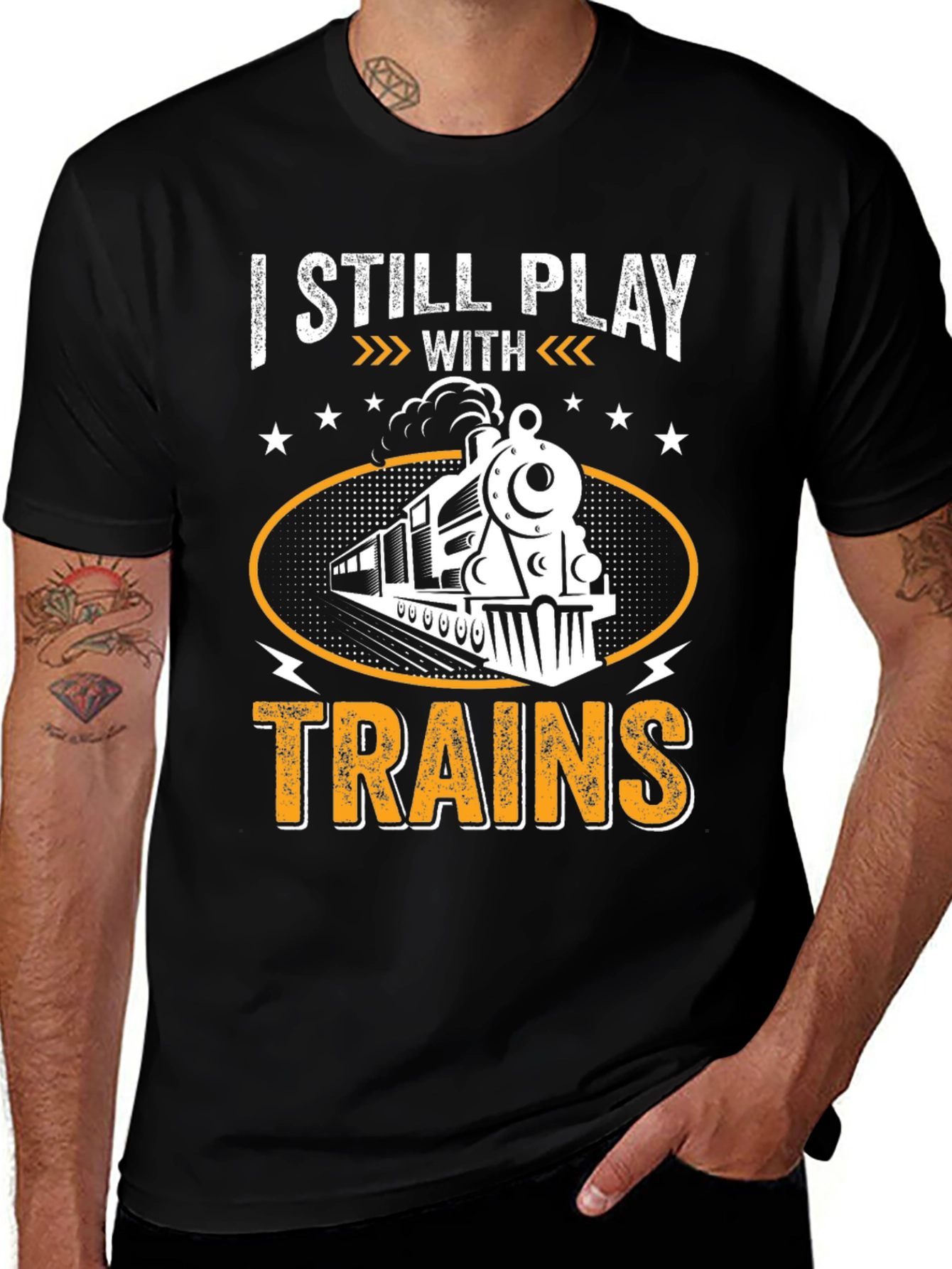 Variant 25 of I Still Play With Trains Graphic T-Shirt