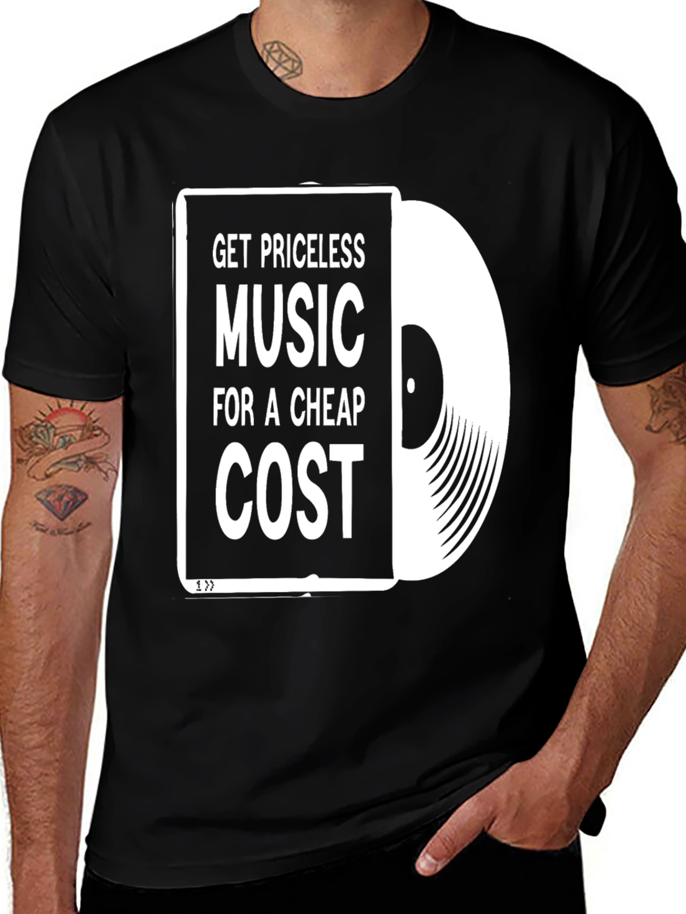 Variant 8 of Priceless Music T-Shirt - Vinyl Record Graphic Tee