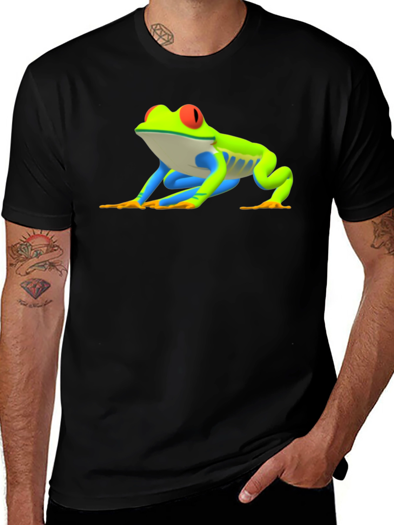 Variant 21 of Frog Graphic Tee - Black