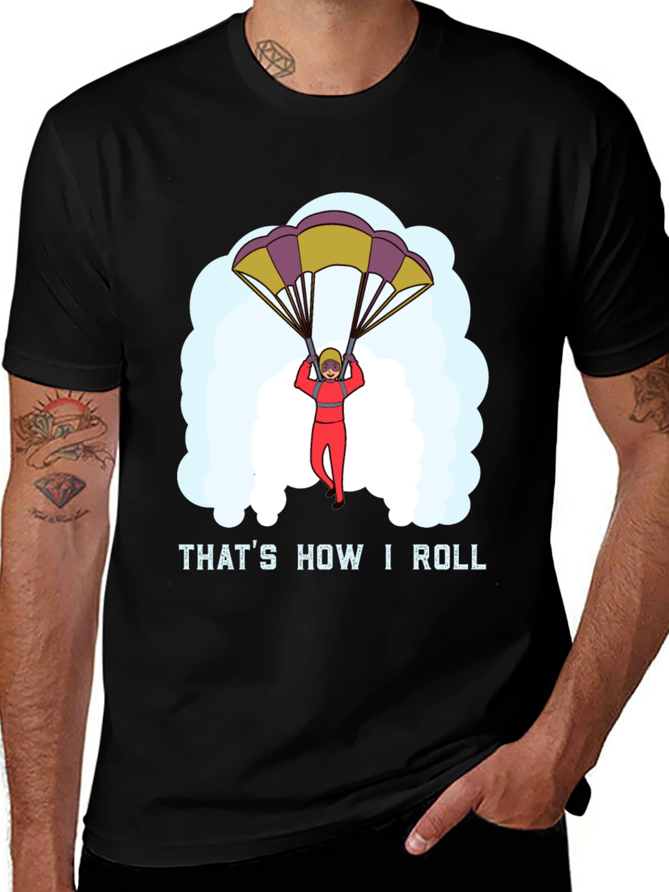 Variant 12 of That's How I Roll Skydiving T-Shirt