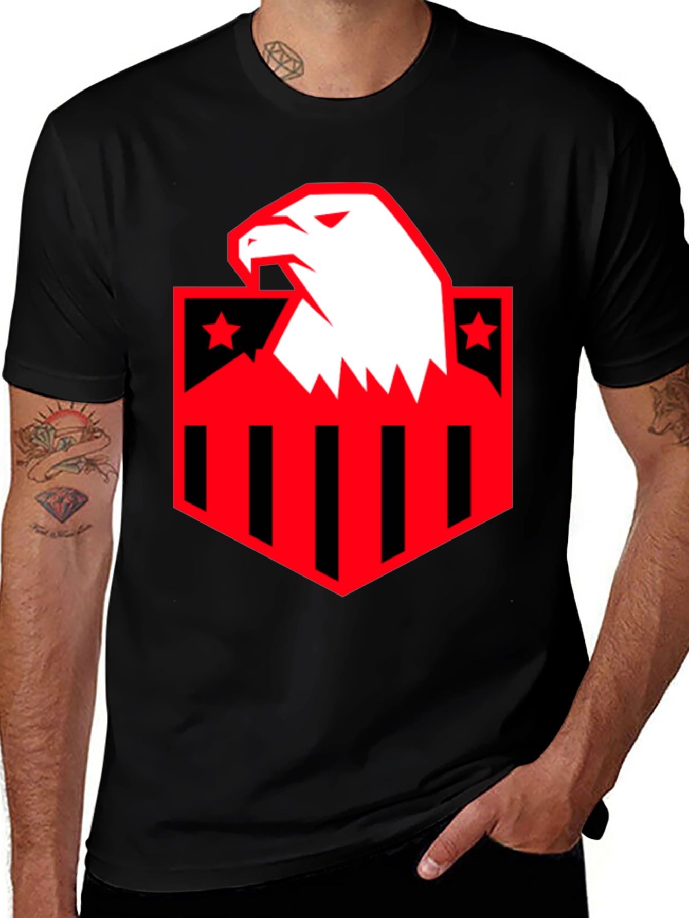 Variant 30 of American Eagle Shield Graphic T-Shirt - Black