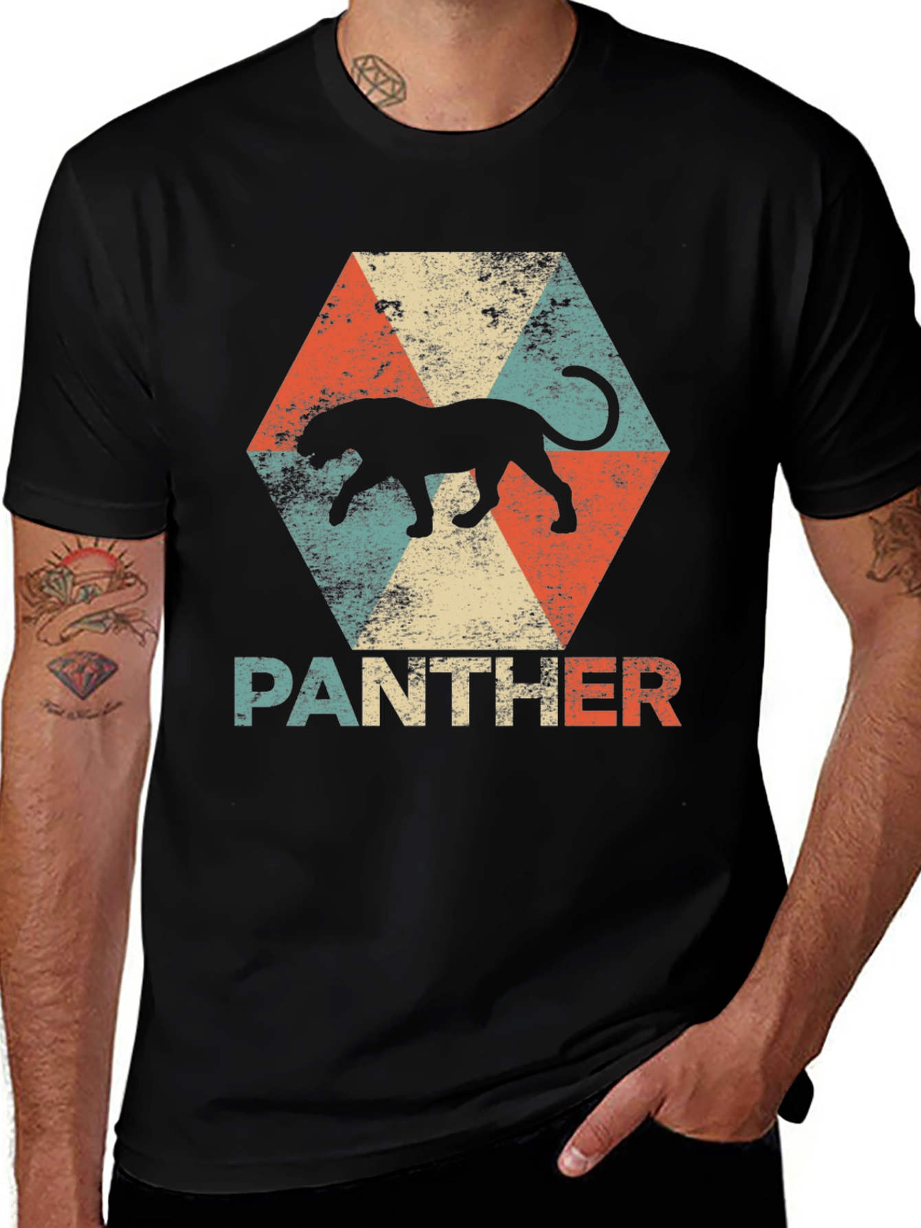 Variant 19 of Vintage Panther Graphic T-Shirt - Retro Style Tee