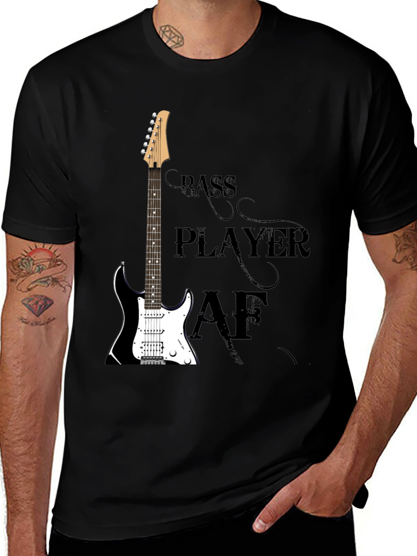 Variant 26 of Bass Player AF Graphic T-Shirt