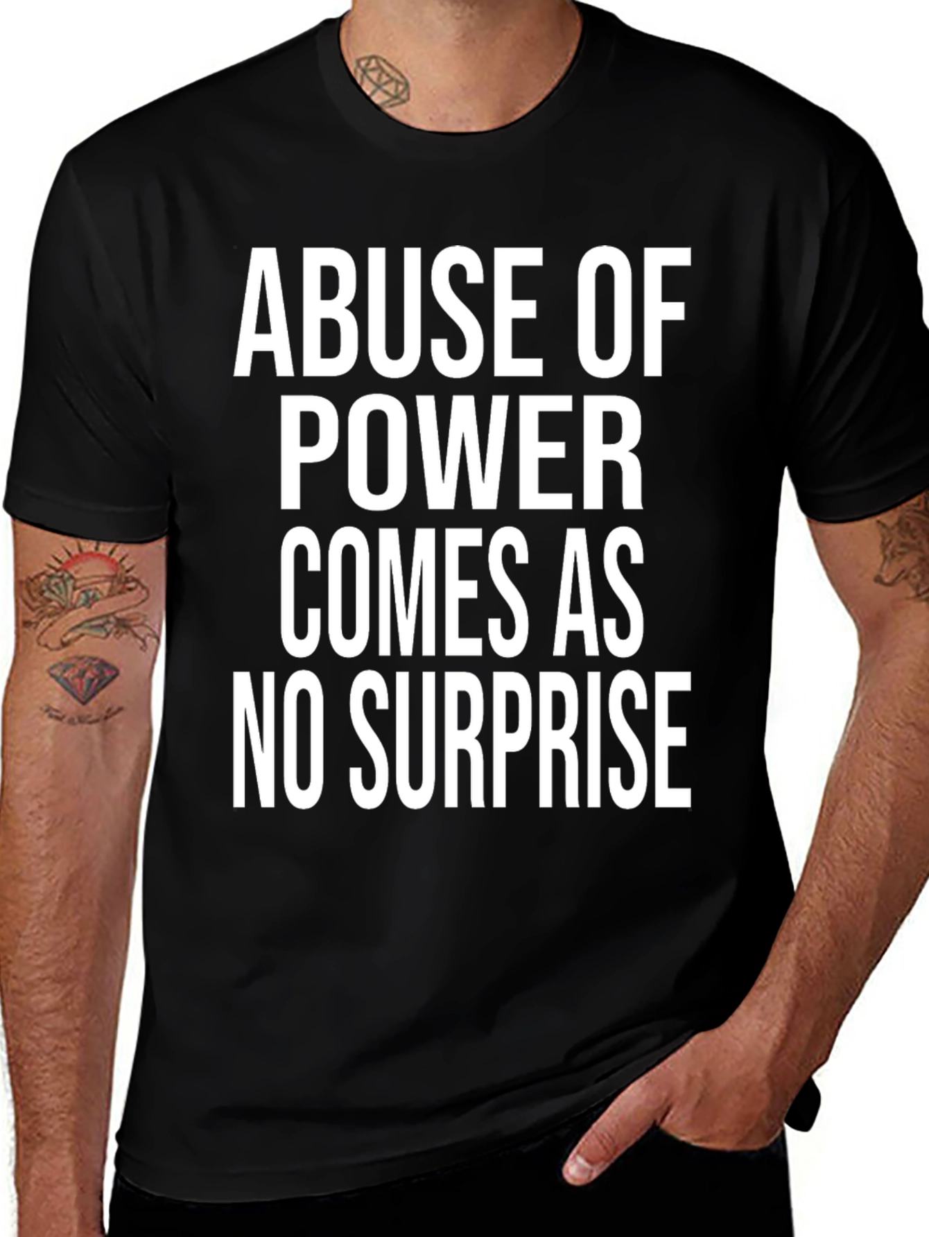 Variant 27 of Abuse of Power Statement Tee - Black T-Shirt