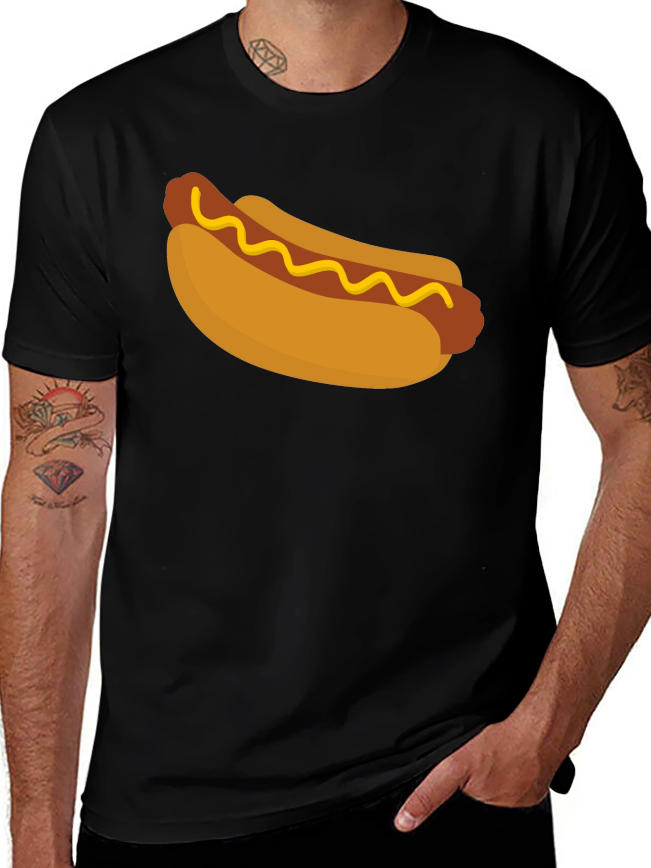 Variant 12 of Hot Dog Graphic T-Shirt - Foodie Tee