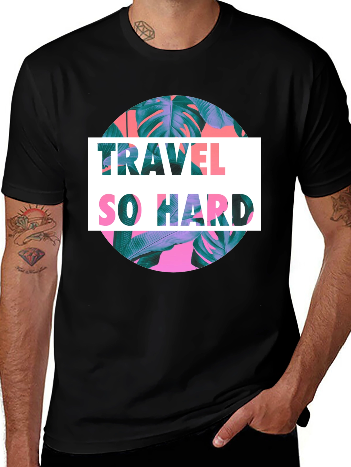 Variant 2 of Travel So Hard T-Shirt - Tropical Graphic Tee