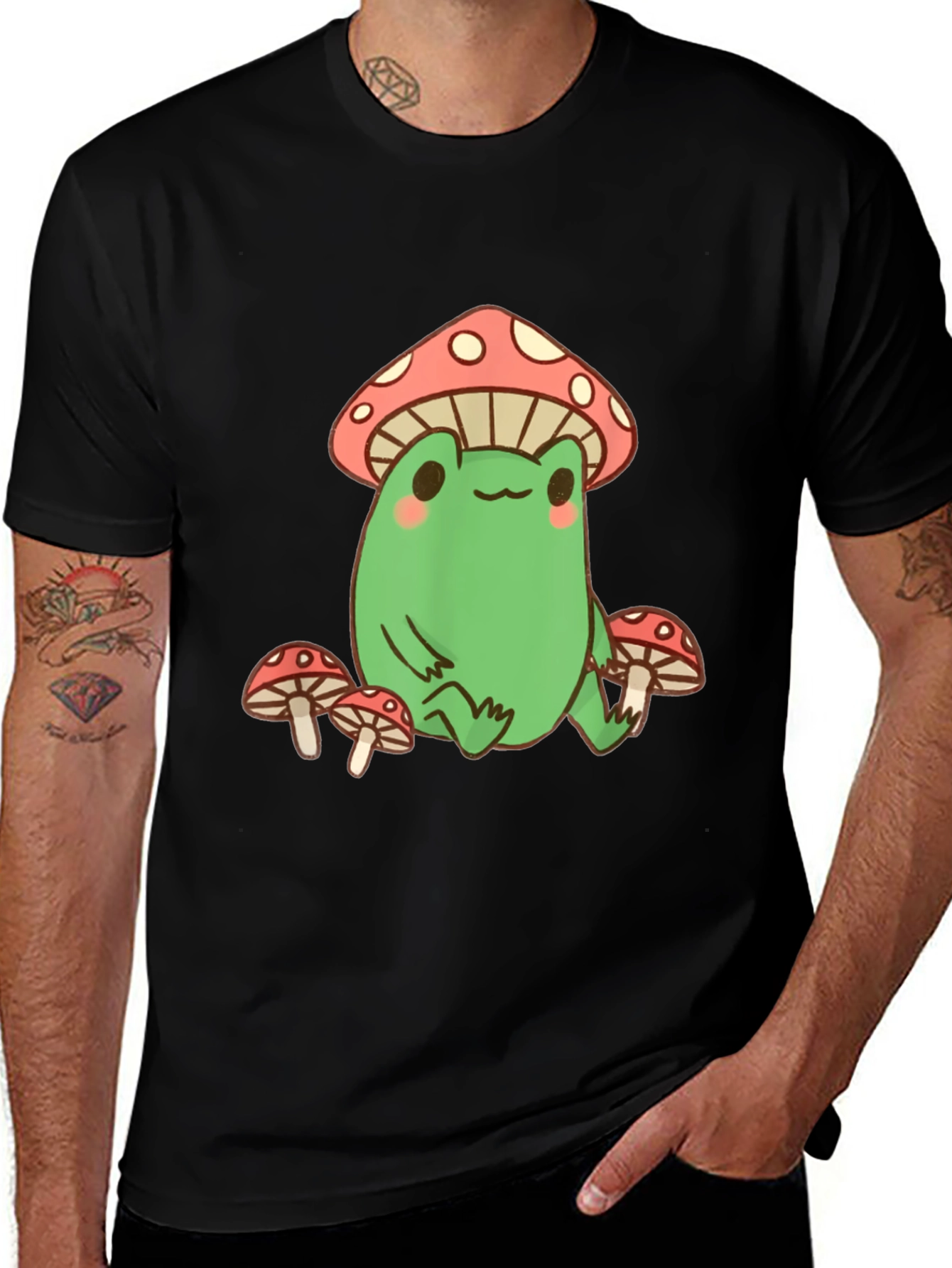 Variant 19 of Frog and Mushroom Graphic Tee
