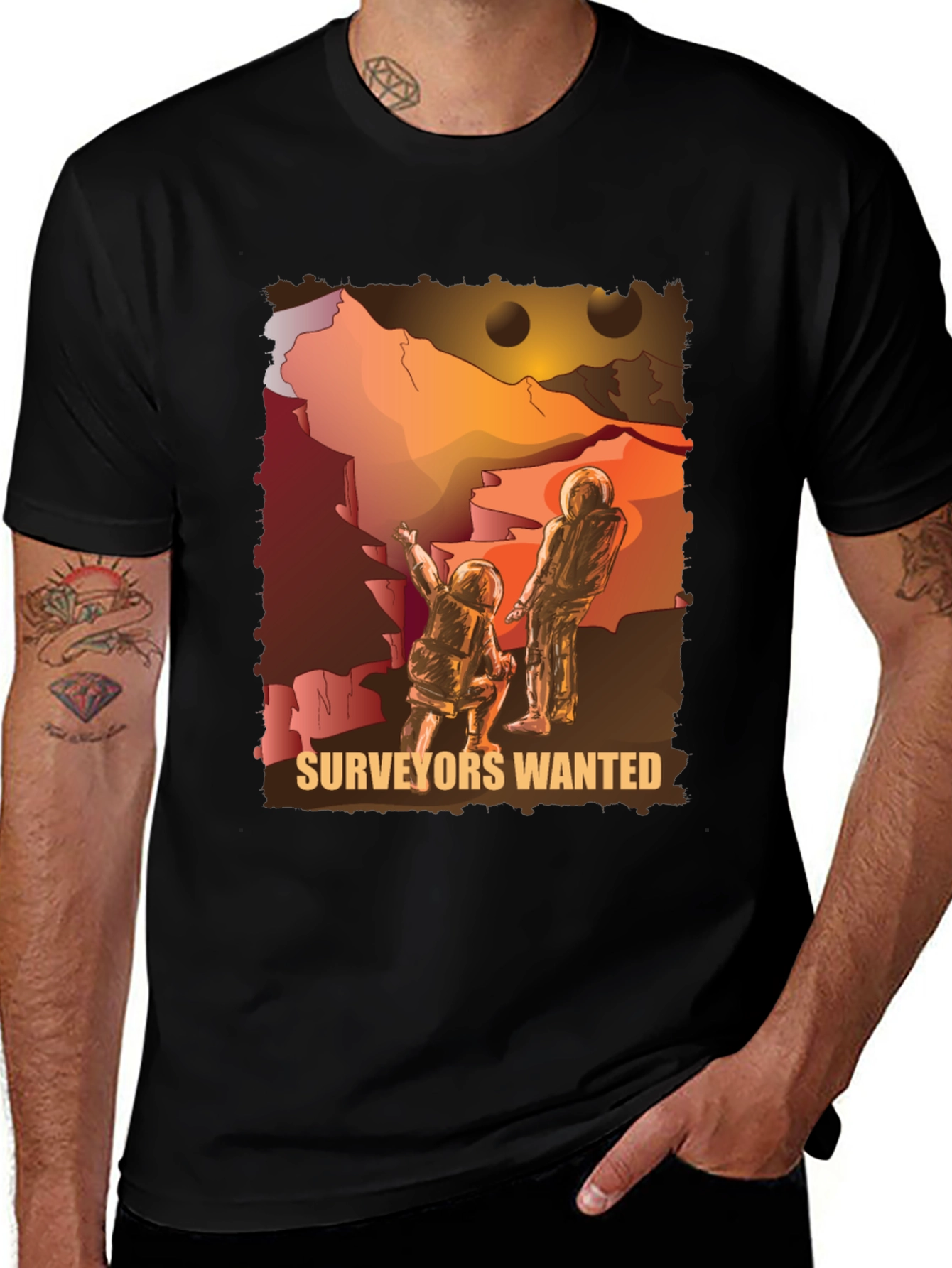 Variant 13 of Surveyors Wanted Graphic Tee - Space Exploration T-Shirt