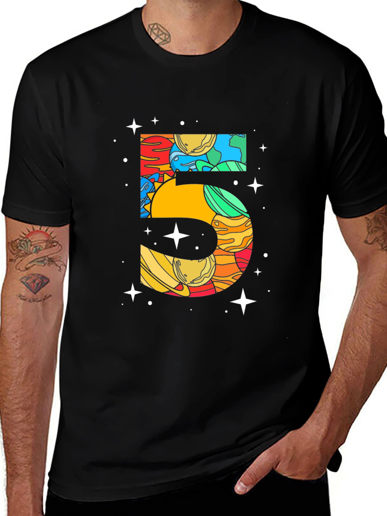 Variant 10 of Planetary 5th Birthday Tee
