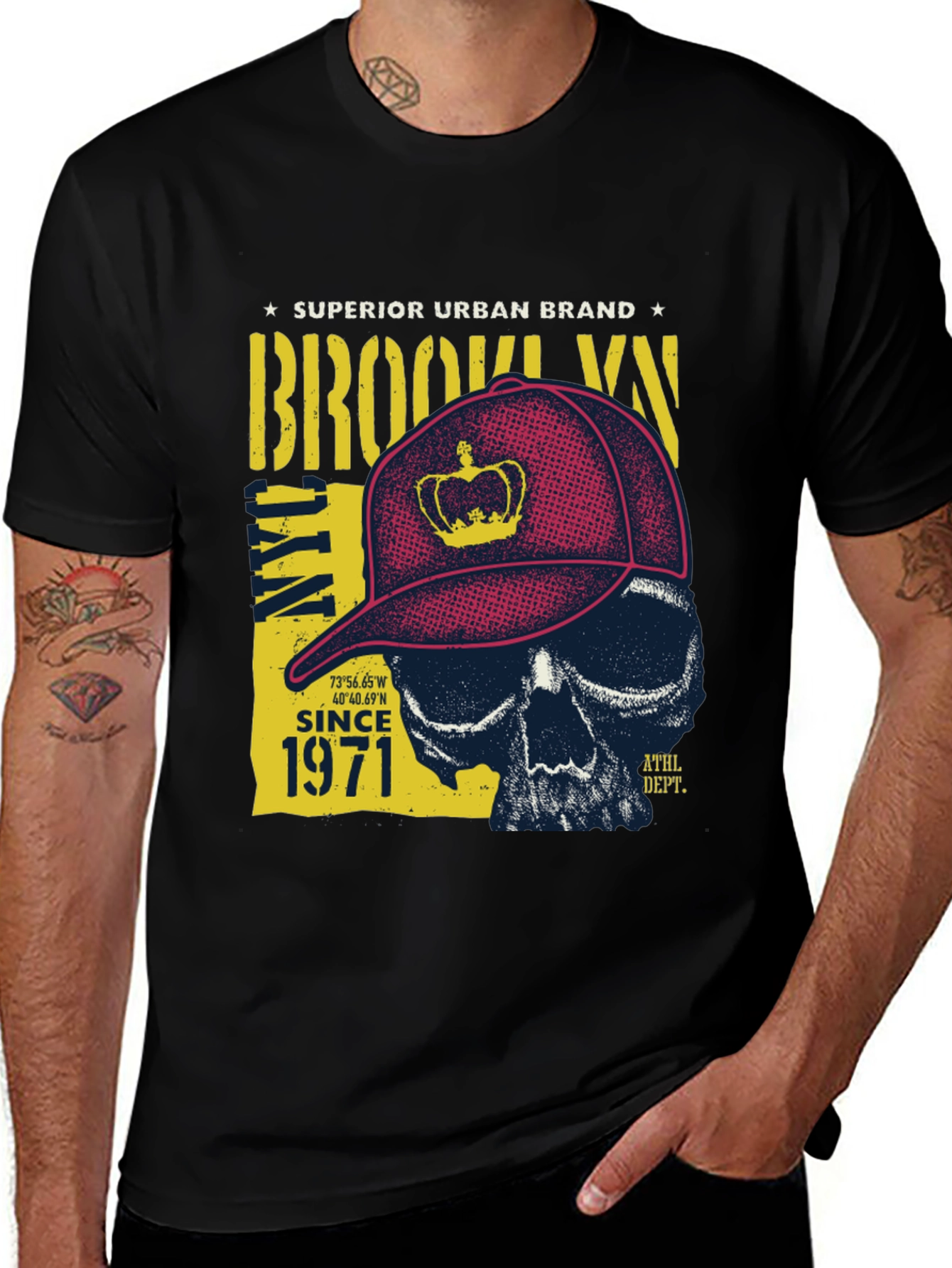 Variant 5 of Brooklyn Urban Skull T-Shirt