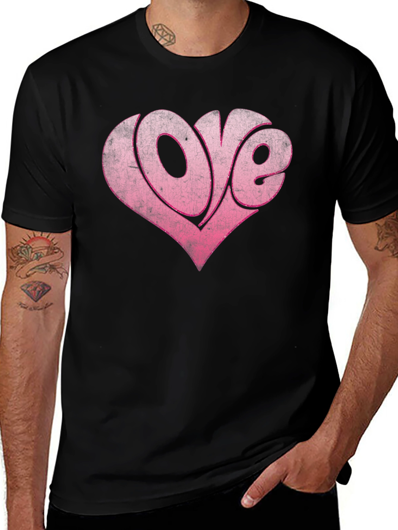 Variant 14 of Love Heart T-Shirt - Vintage Style