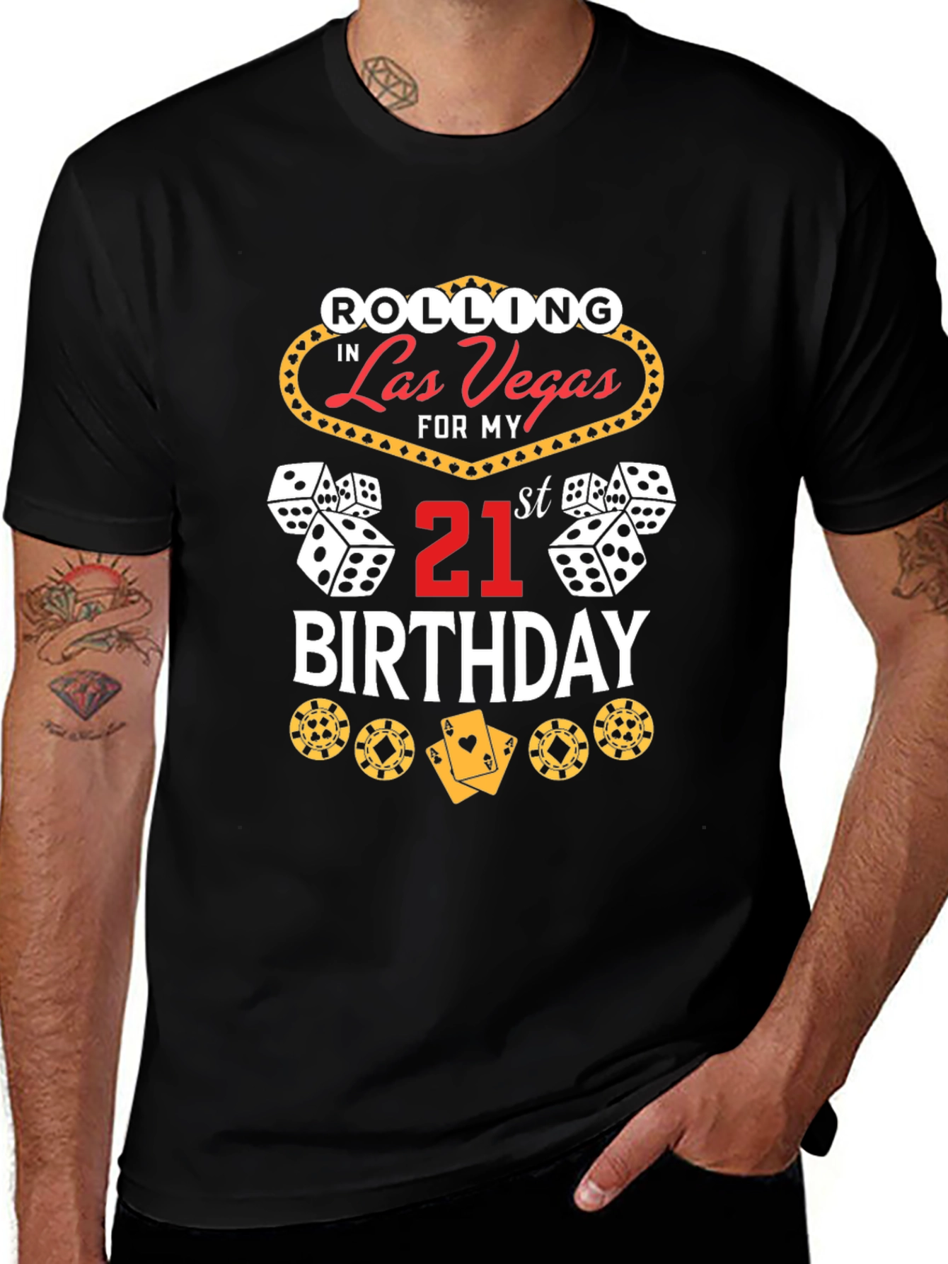 Variant 29 of Las Vegas 21st Birthday Graphic T-Shirt