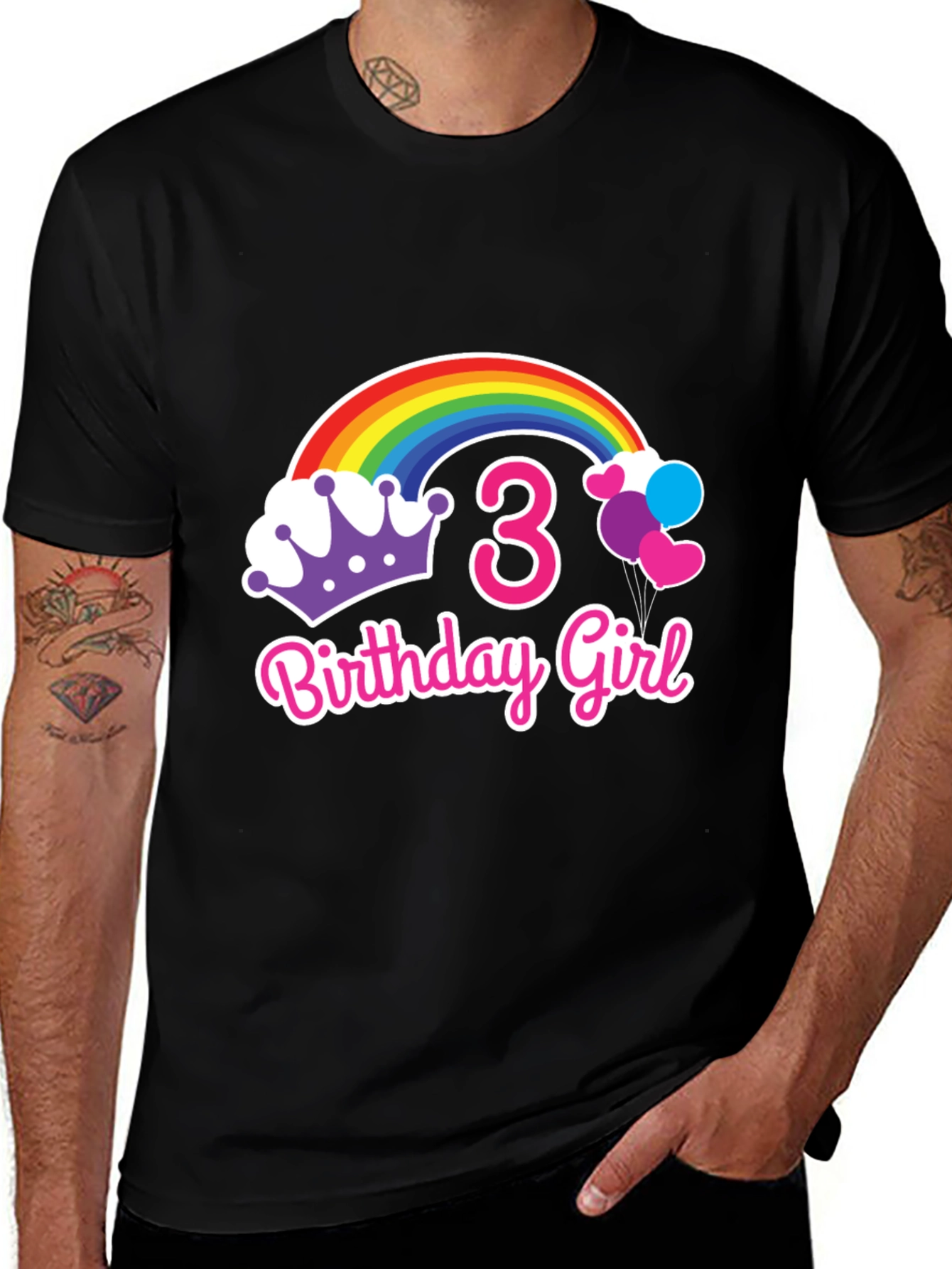 Variant 9 of Birthday Girl Number 3 T-Shirt