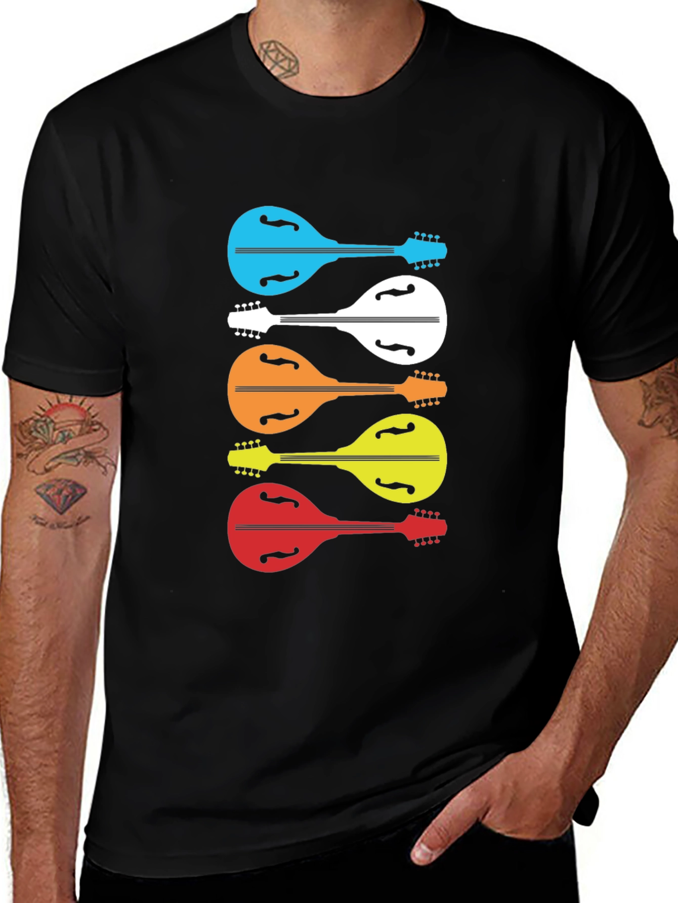Variant 23 of Colorful Mandolin Music T-Shirt