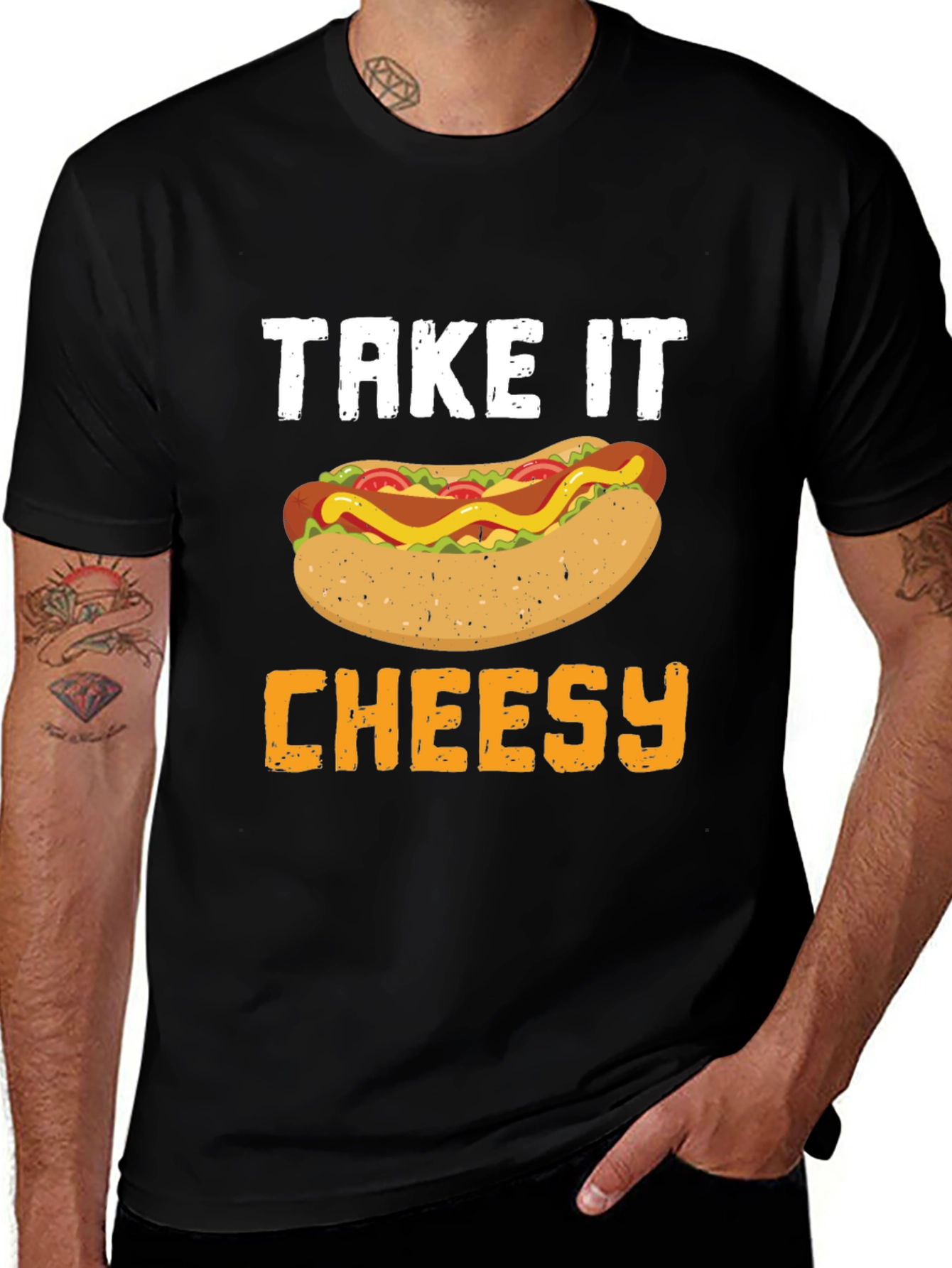 Variant 27 of Take It Cheesy Hot Dog T-Shirt