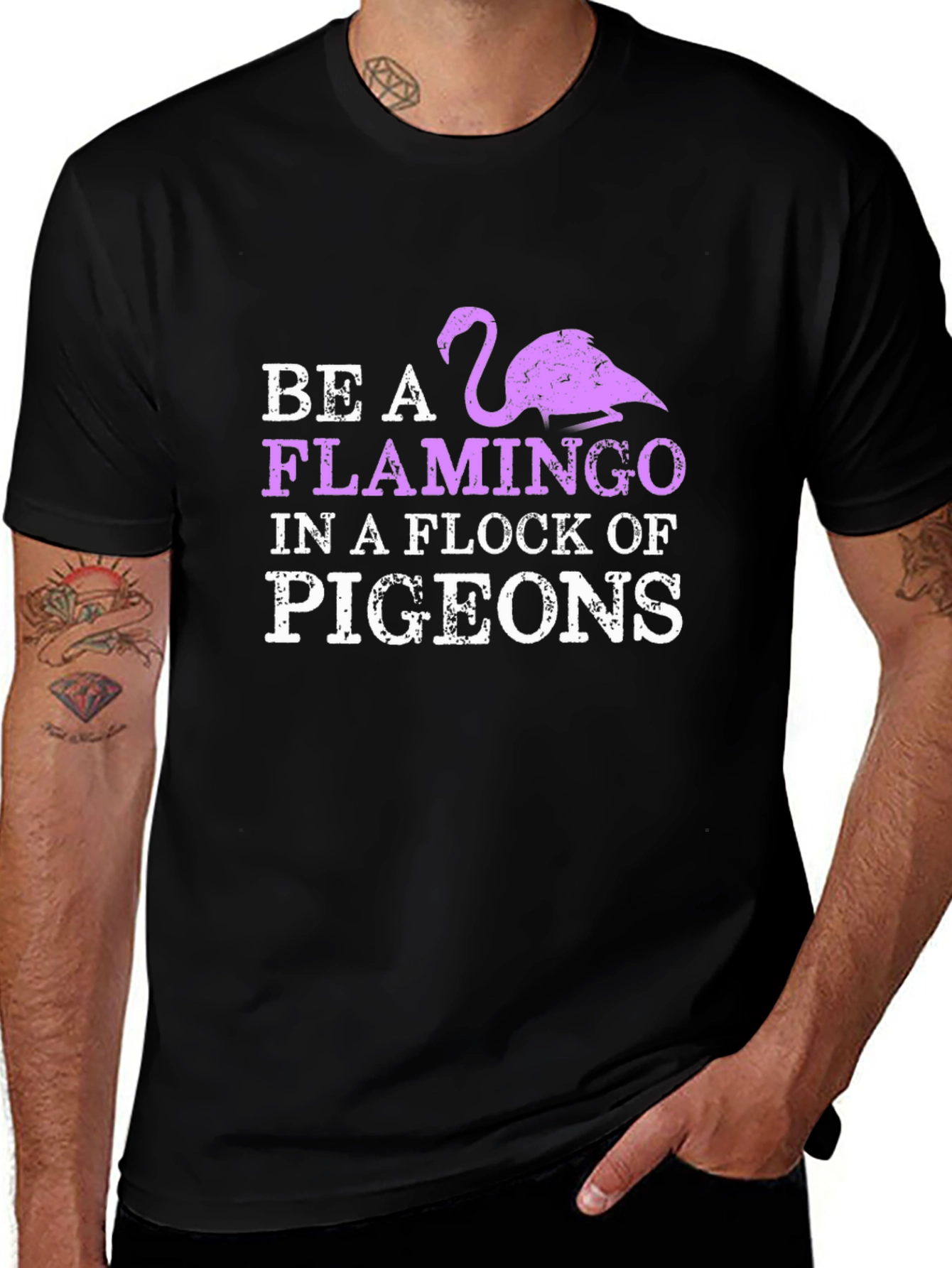 Variant 24 of Be a Flamingo T-Shirt - Unique Graphic Tee