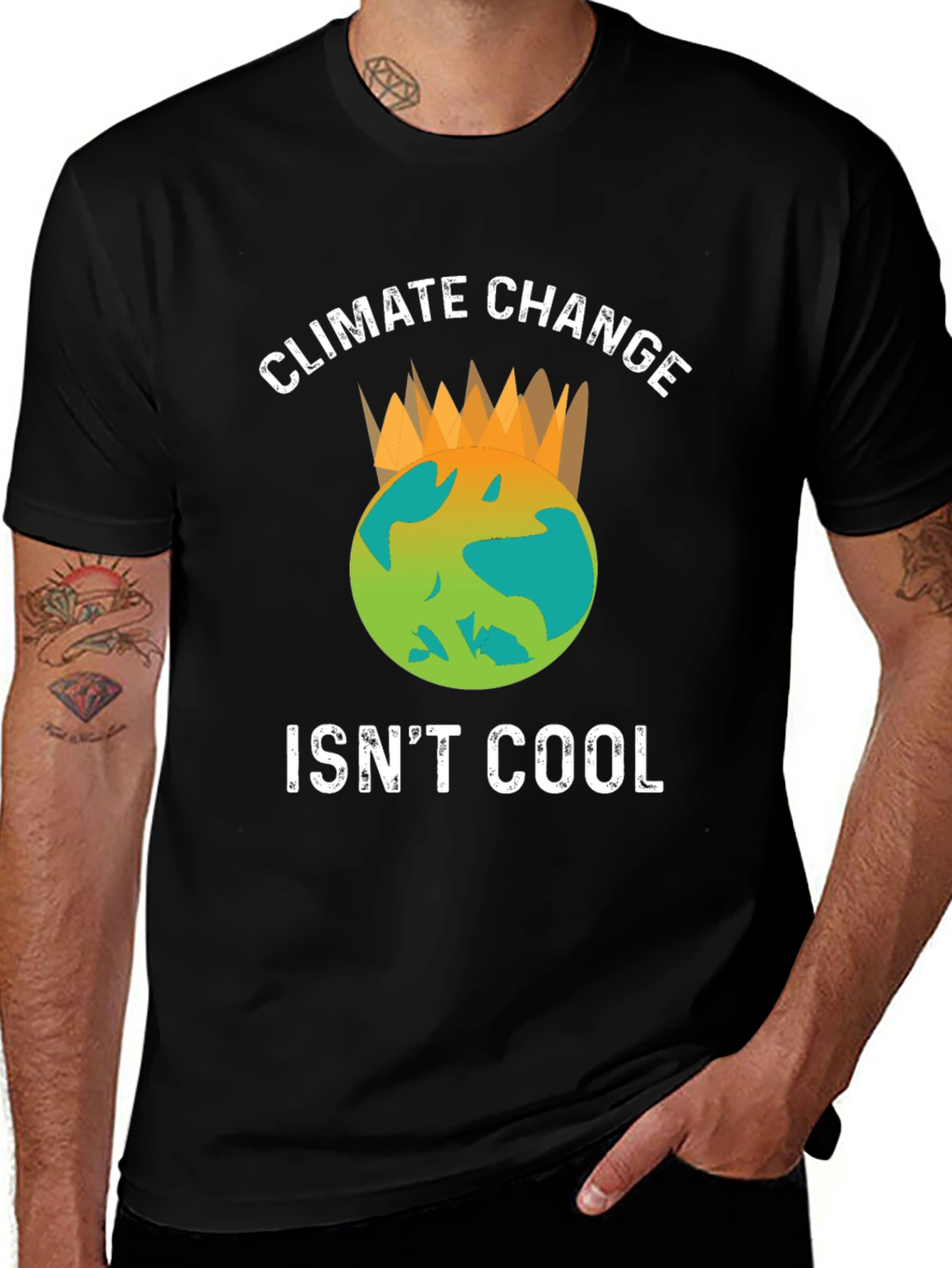 Variant 16 of Climate Change Isn't Cool Graphic T-Shirt