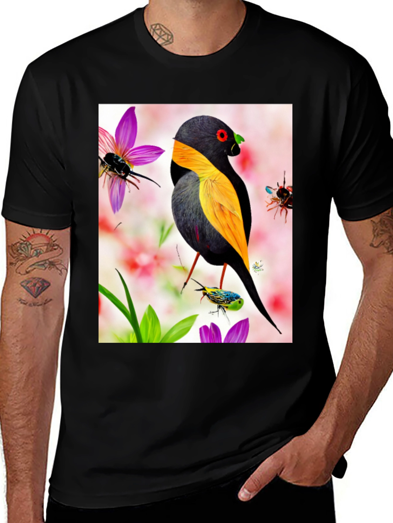 Variant 15 of Bird & Flower Print T-Shirt