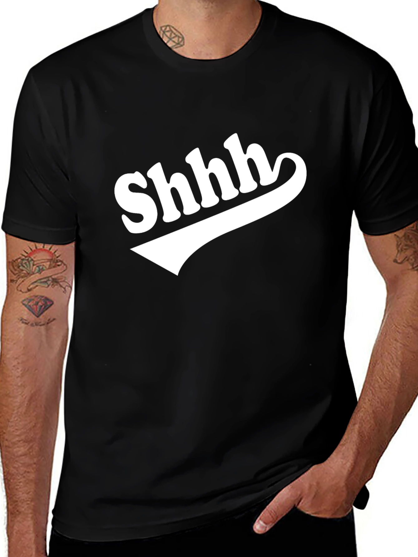 Variant 23 of Shhh Graphic Tee - Stylish Comfort, Whisper Soft