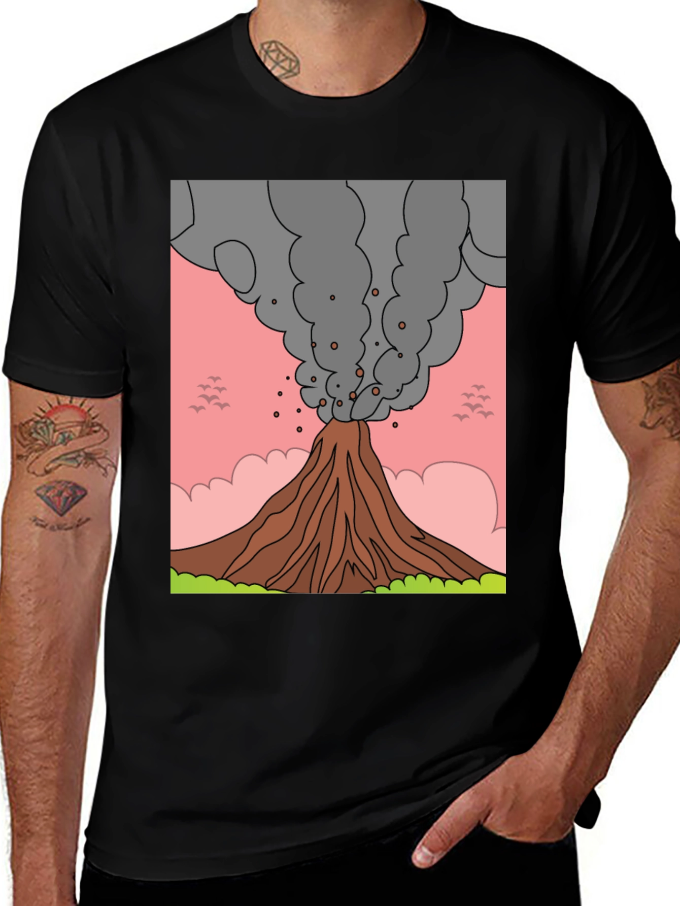 Variant 9 of Volcano Graphic Tee - Erupting Style!
