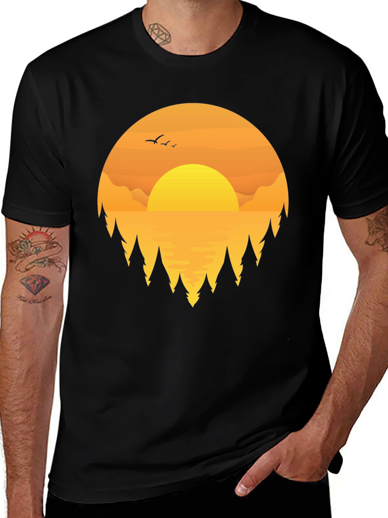 Variant 4 of Sunset Graphic Tee | Nature Lover's T-Shirt