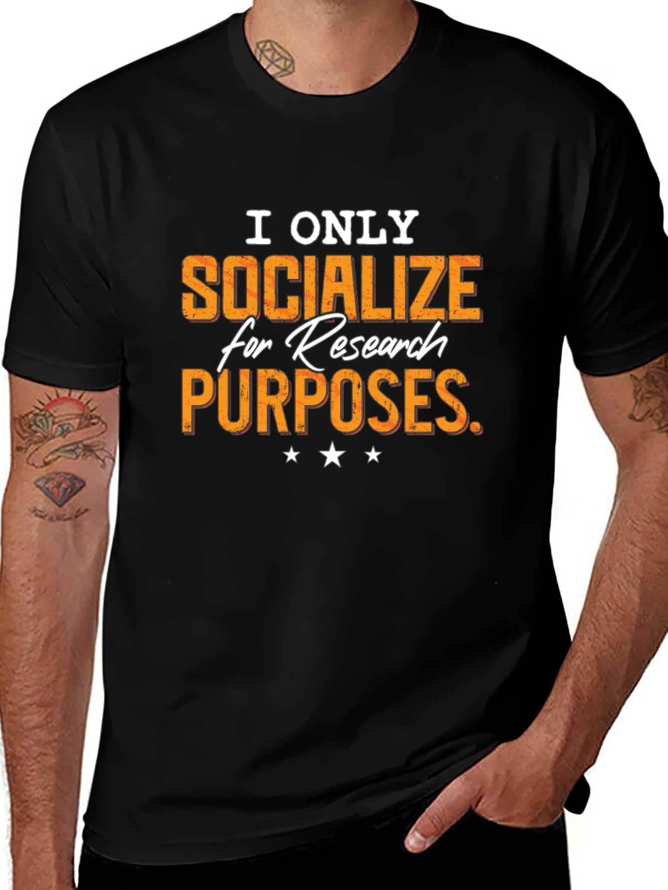Socialize for Research Purposes Black Tee