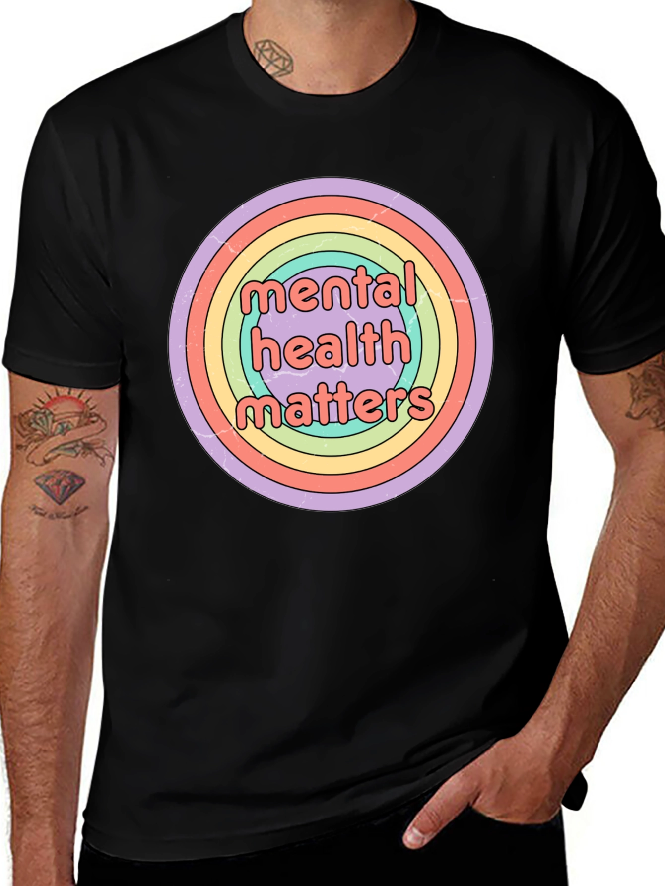 Variant 5 of Mental Health Matters Graphic Tee - Black