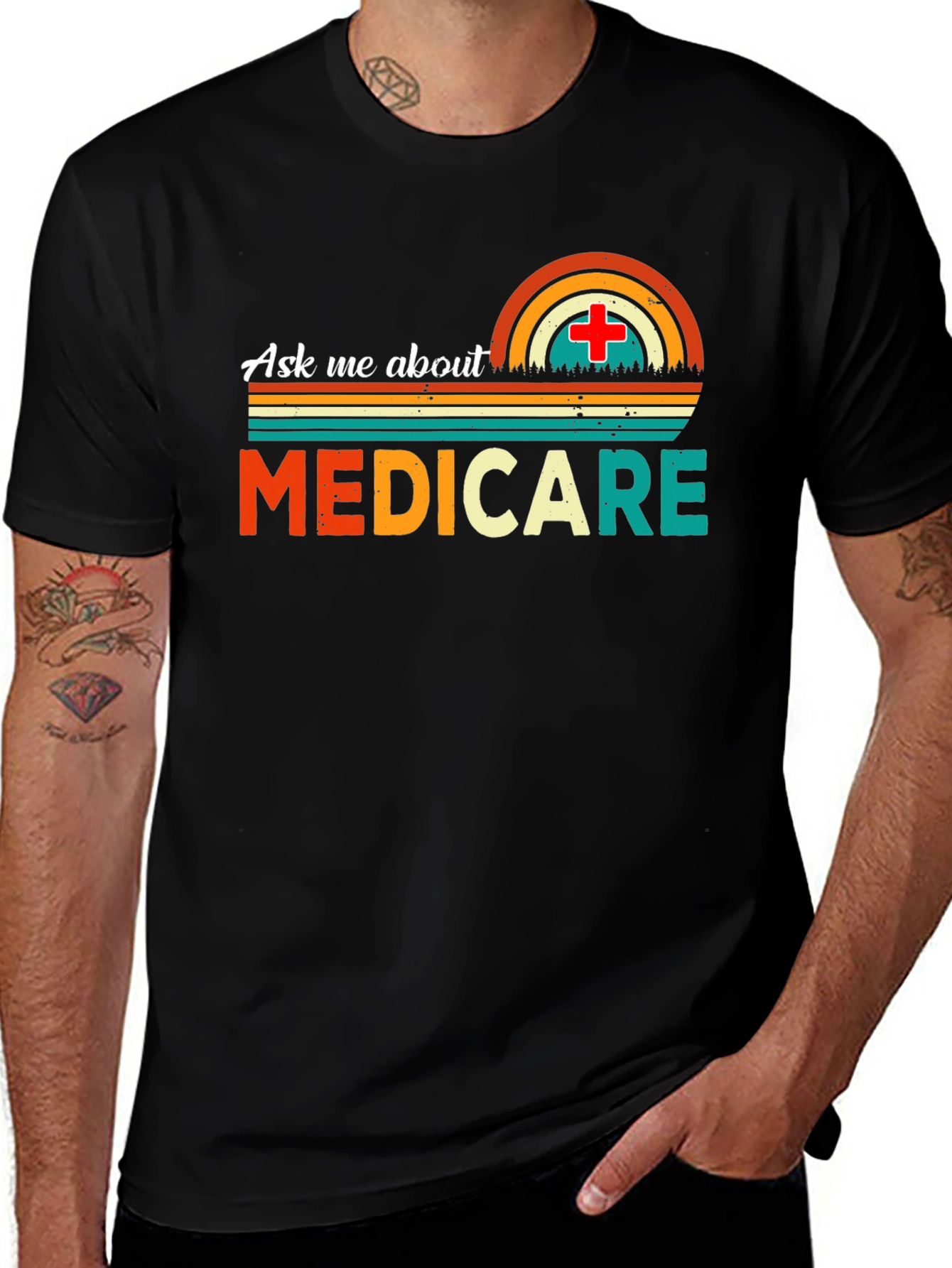 Variant 6 of Ask Me About Medicare T-Shirt
