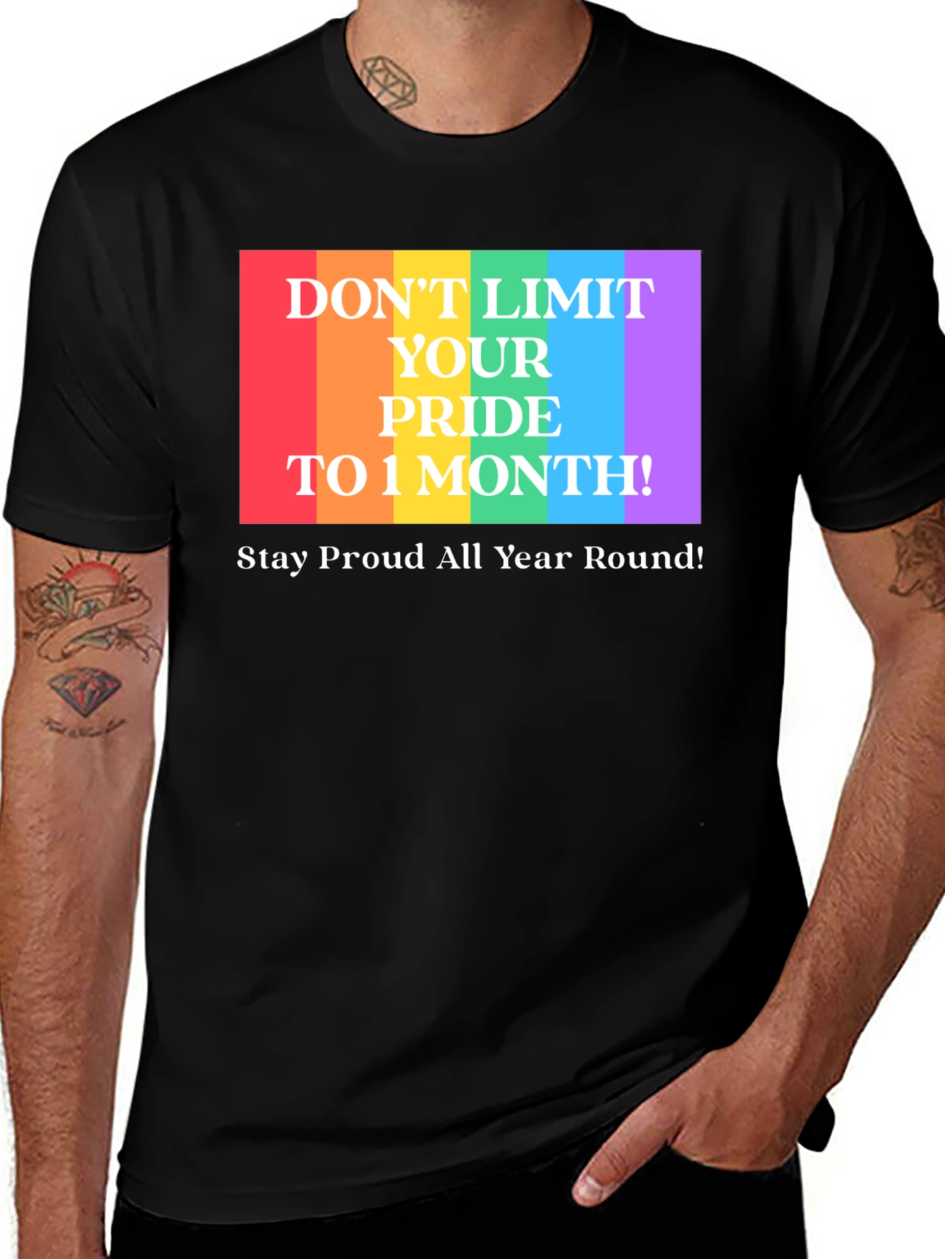 Variant 4 of Pride Rainbow T-Shirt - Stay Proud All Year!