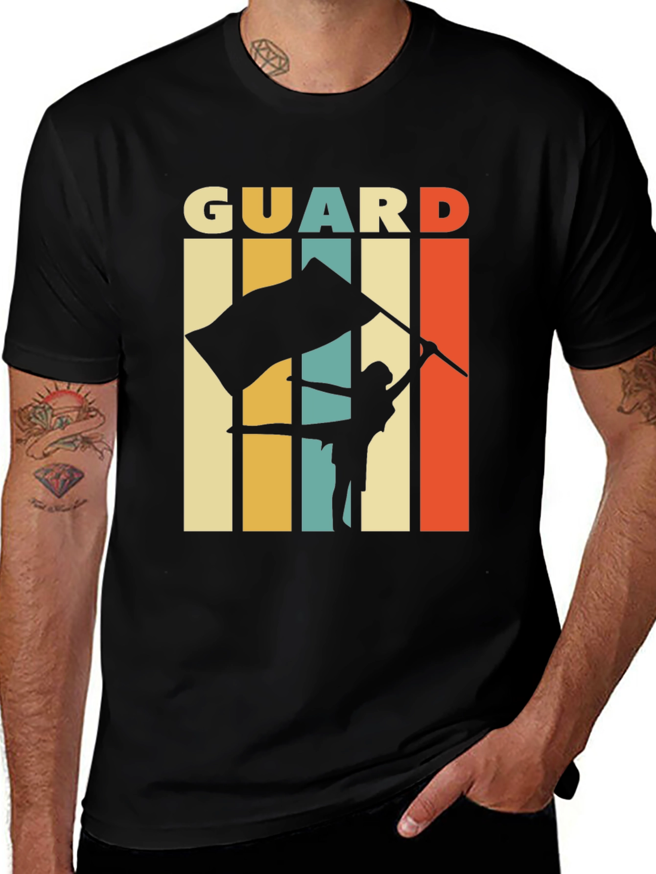 Variant 9 of Color Guard T-Shirt - Retro Design for Performers
