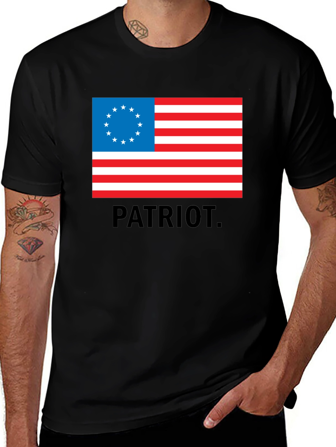 Variant 29 of Patriot Flag Graphic T-Shirt - Patriotic USA Pride